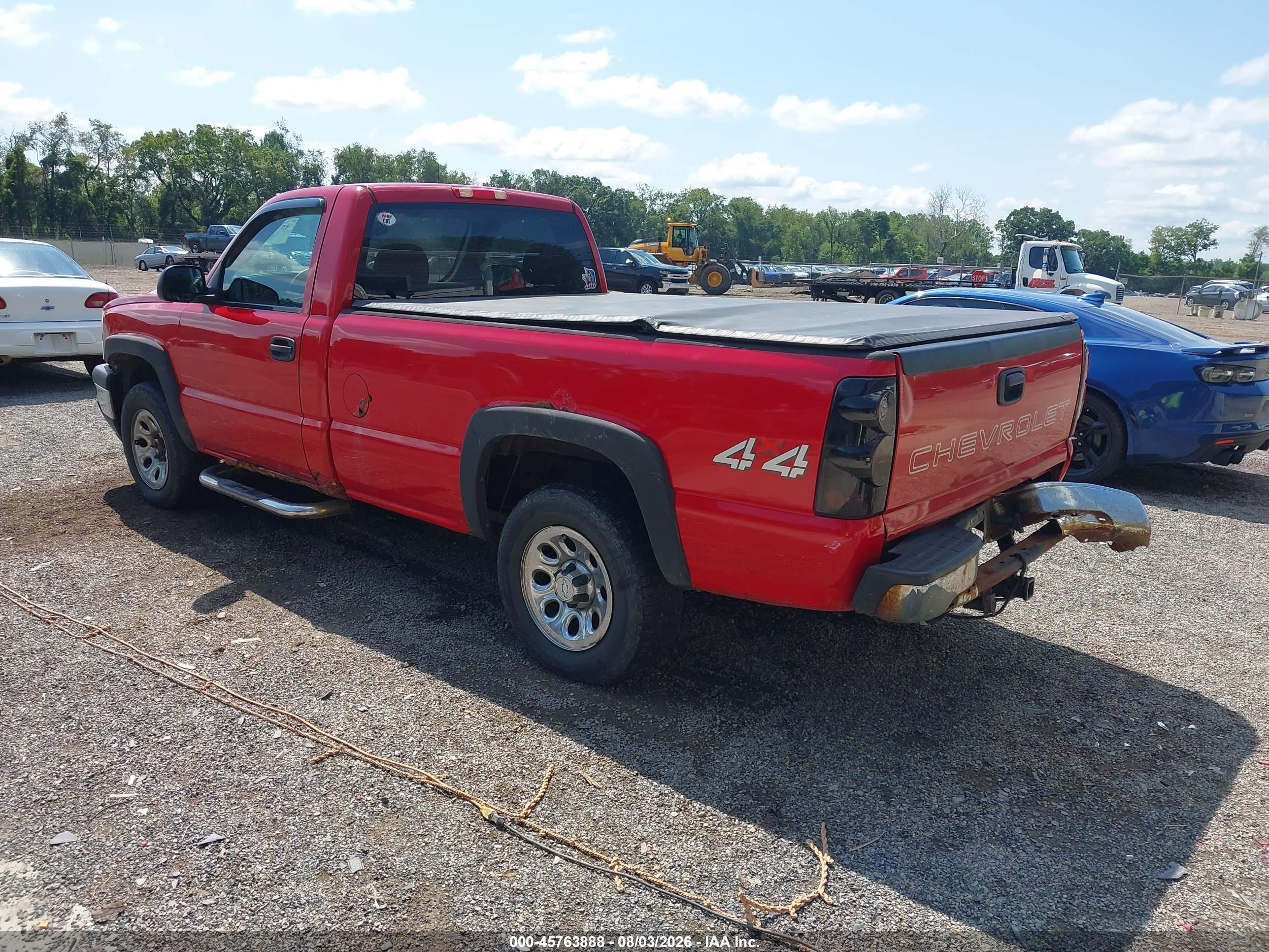 2007 Chevrolet Silverado 1500 Classic Work Truck Red vin: 3GCEK14X17G214188