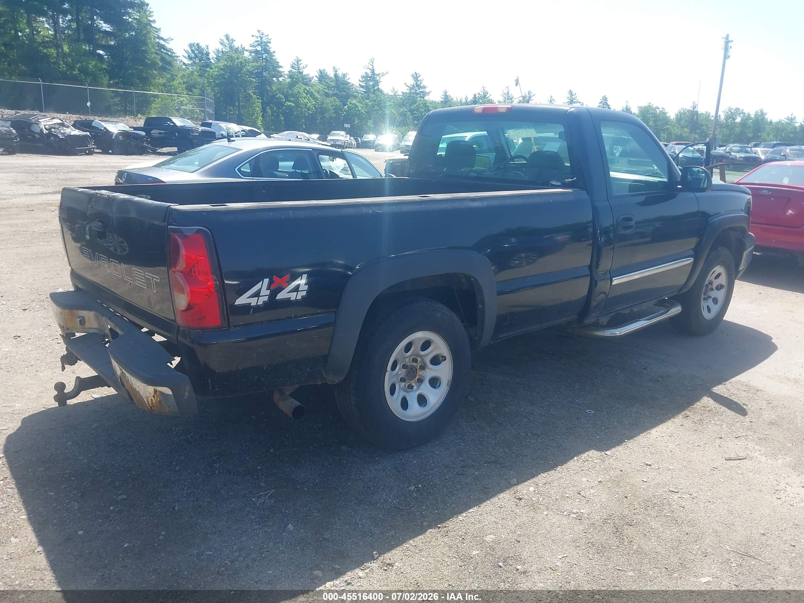 2007 Chevrolet Silverado 1500 Classic Work Truck Black vin: 3GCEK14X47G249789