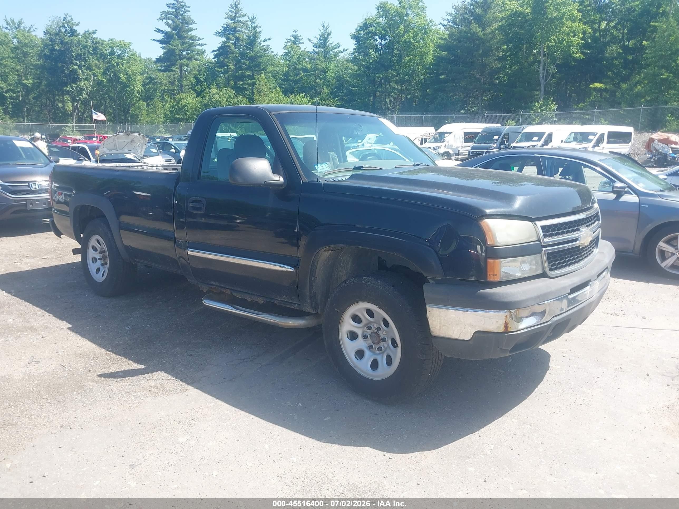 2007 Chevrolet Silverado 1500 Classic Work Truck Black vin: 3GCEK14X47G249789