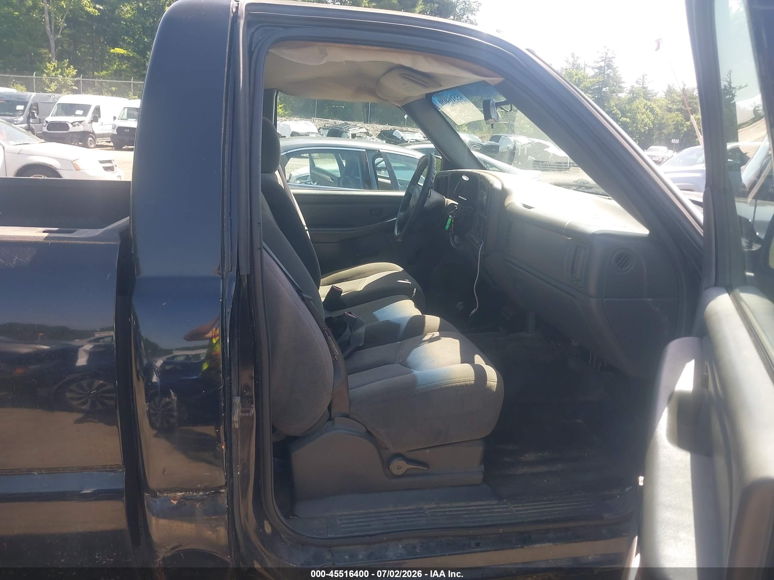 2007 Chevrolet Silverado 1500 Classic Work Truck Black vin: 3GCEK14X47G249789