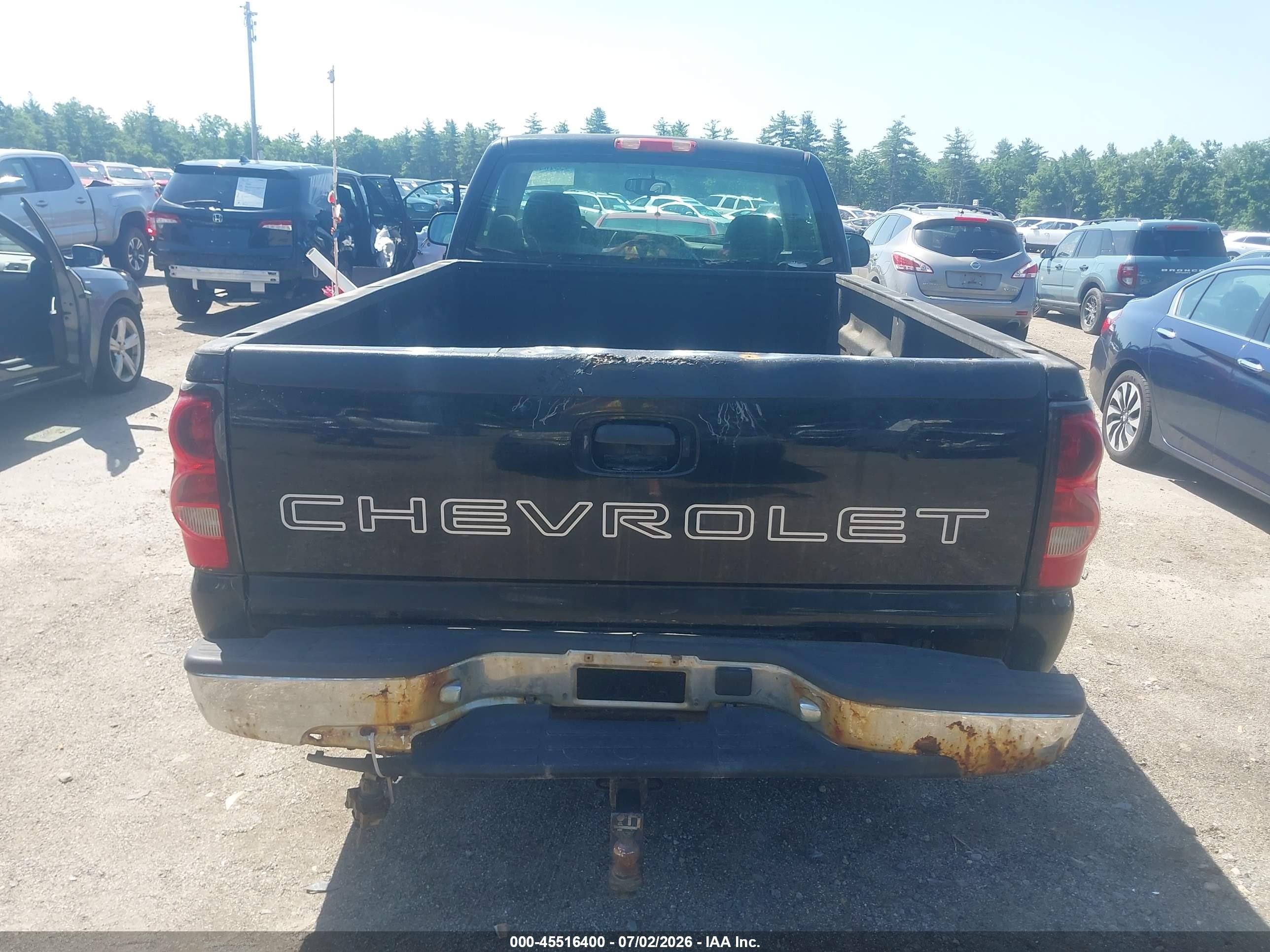 2007 Chevrolet Silverado 1500 Classic Work Truck Black vin: 3GCEK14X47G249789