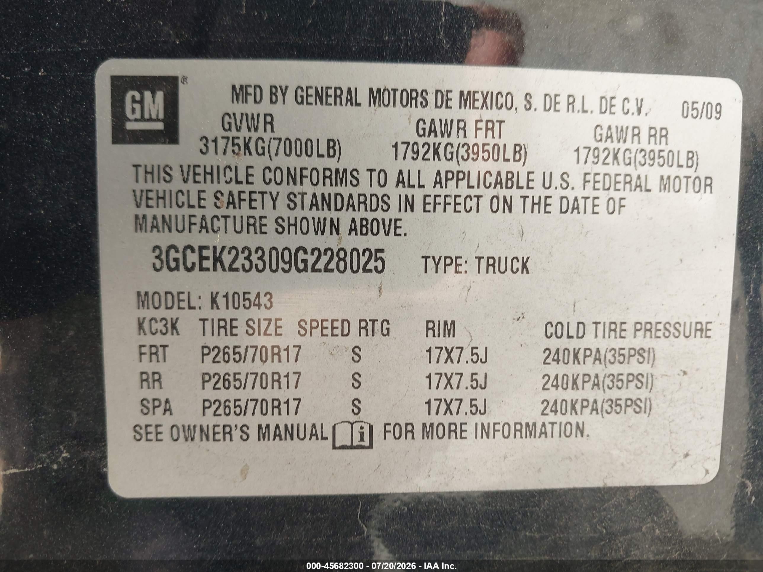 2009 Chevrolet Silverado 1500 Lt Black vin: 3GCEK23309G228025