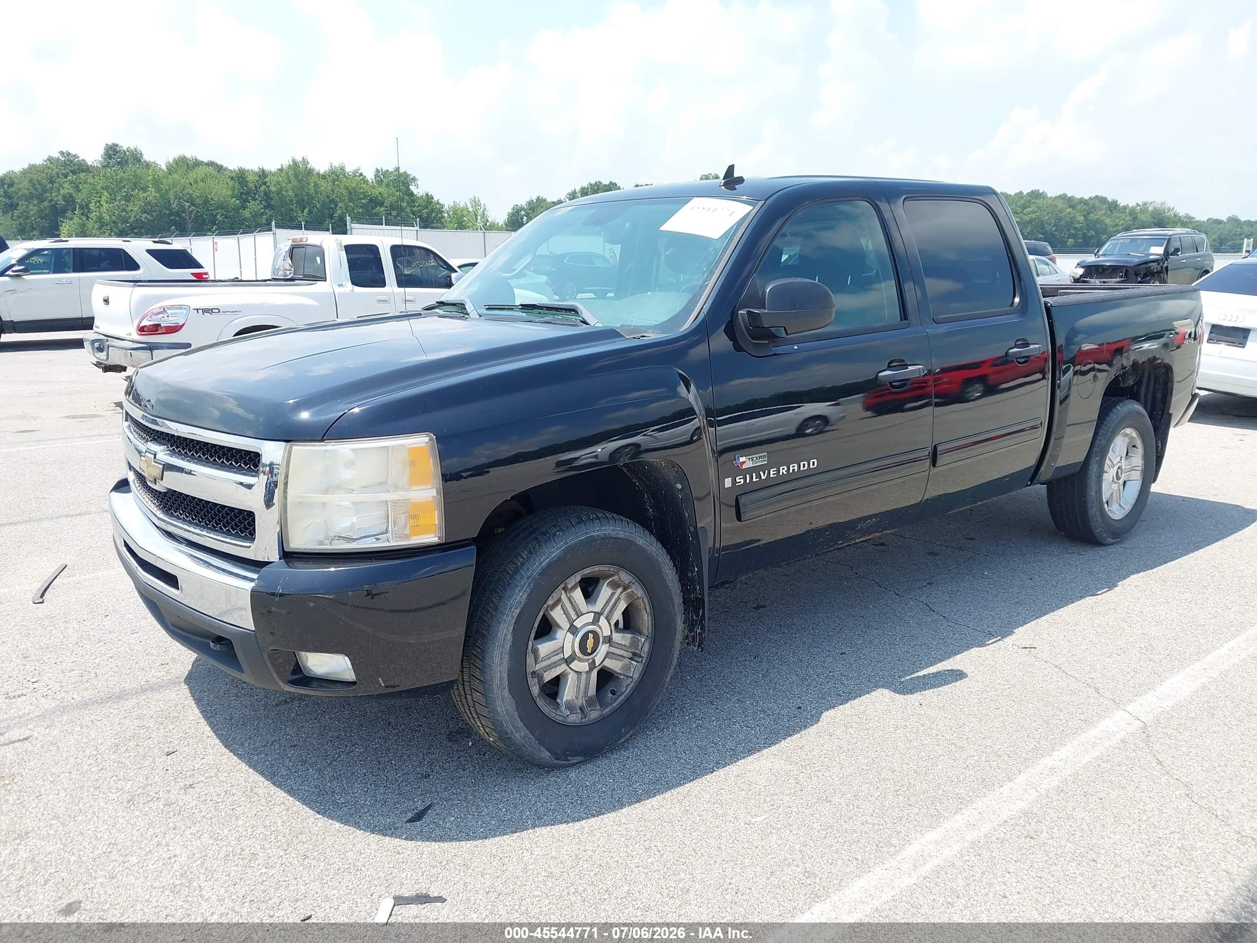 2009 Chevrolet Silverado 1500 Lt Black vin: 3GCEK23359G206778