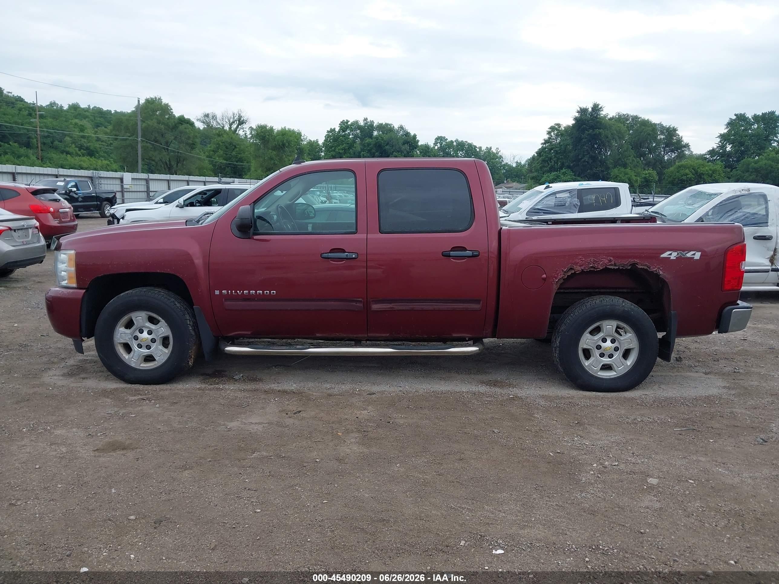 2009 Chevrolet Silverado 1500 Lt Burgundy vin: 3GCEK23399G254784