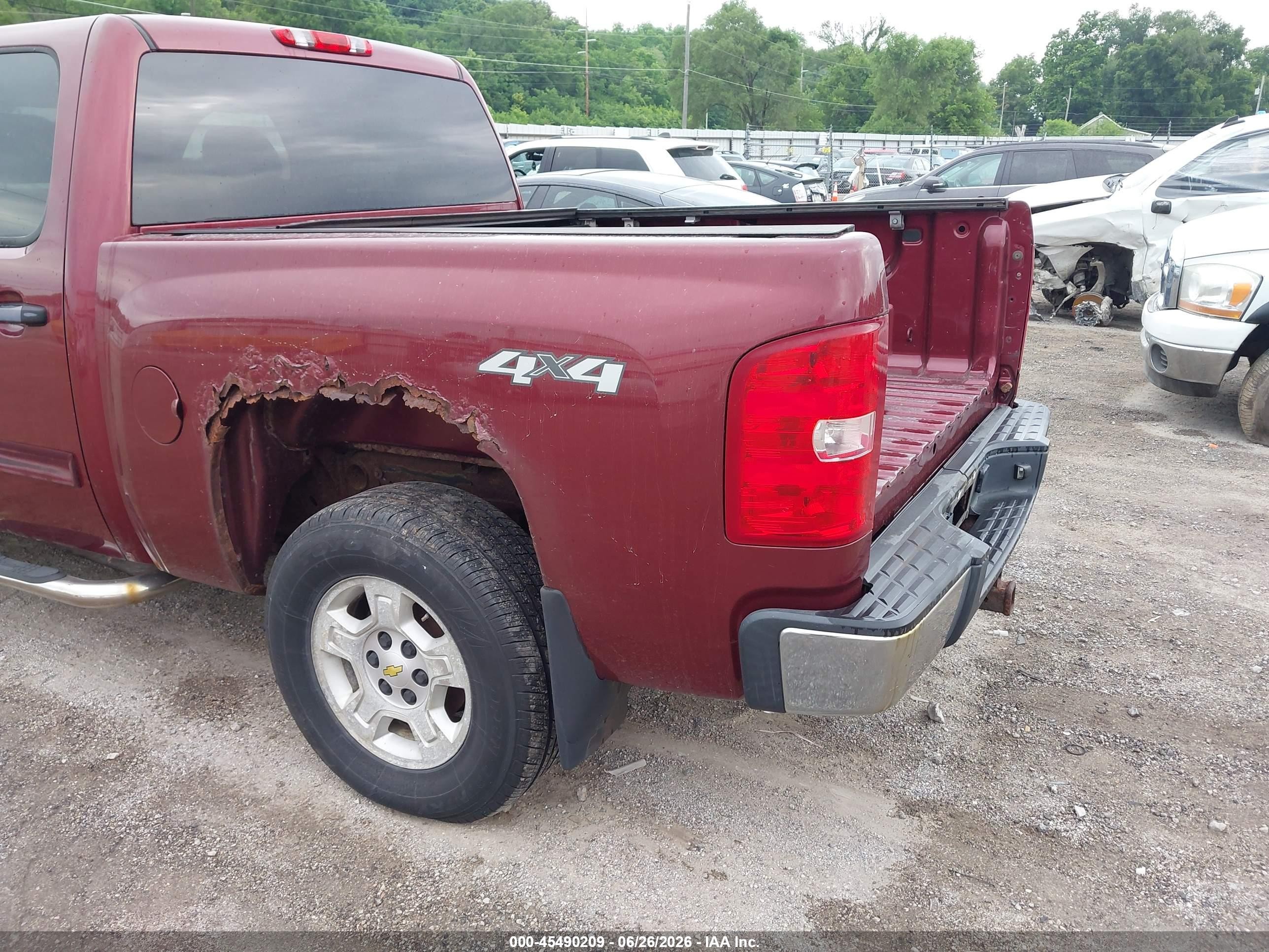2009 Chevrolet Silverado 1500 Lt Burgundy vin: 3GCEK23399G254784