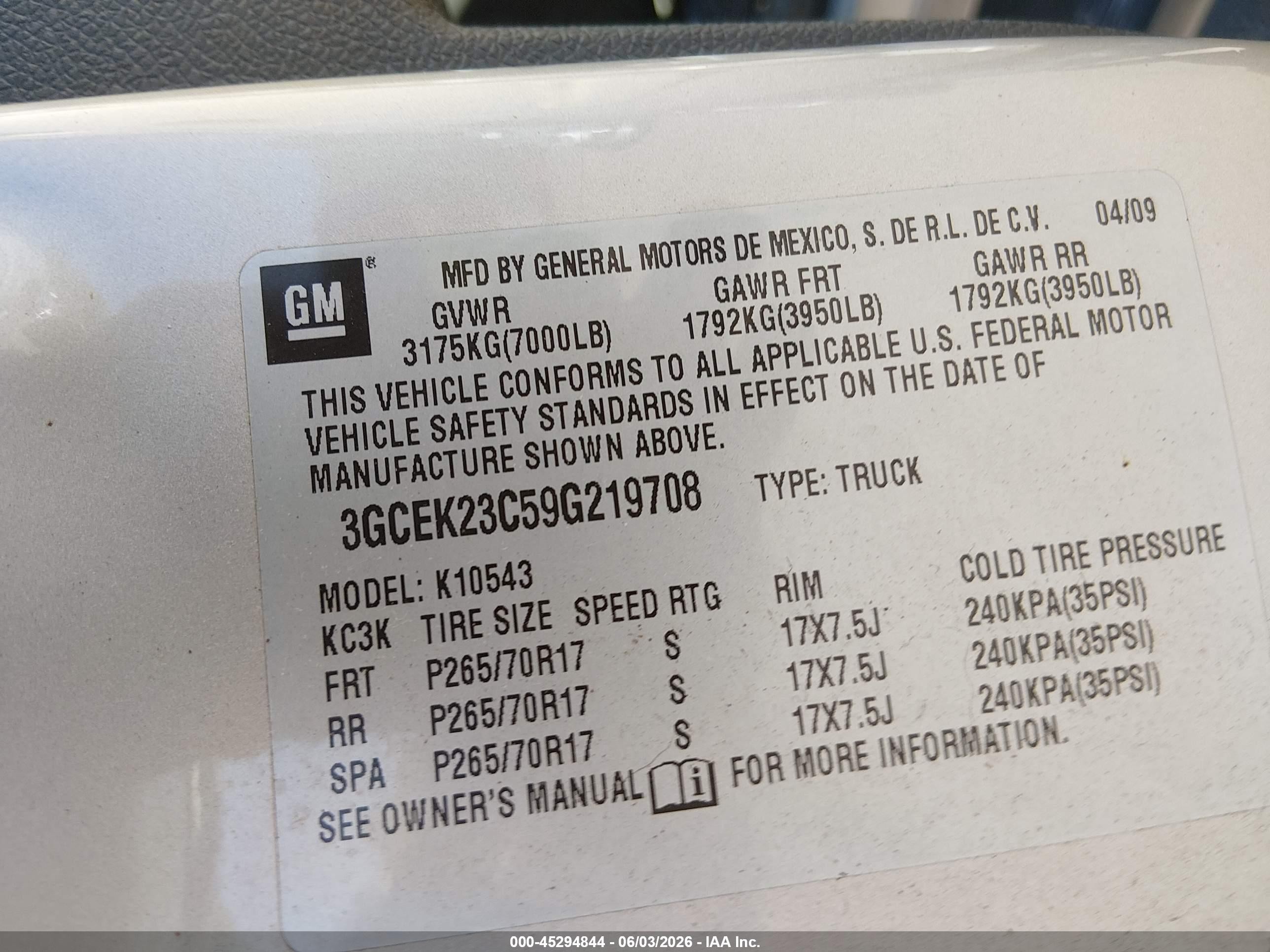 2009 Chevrolet Silverado 1500 Lt Gray vin: 3GCEK23C59G219708
