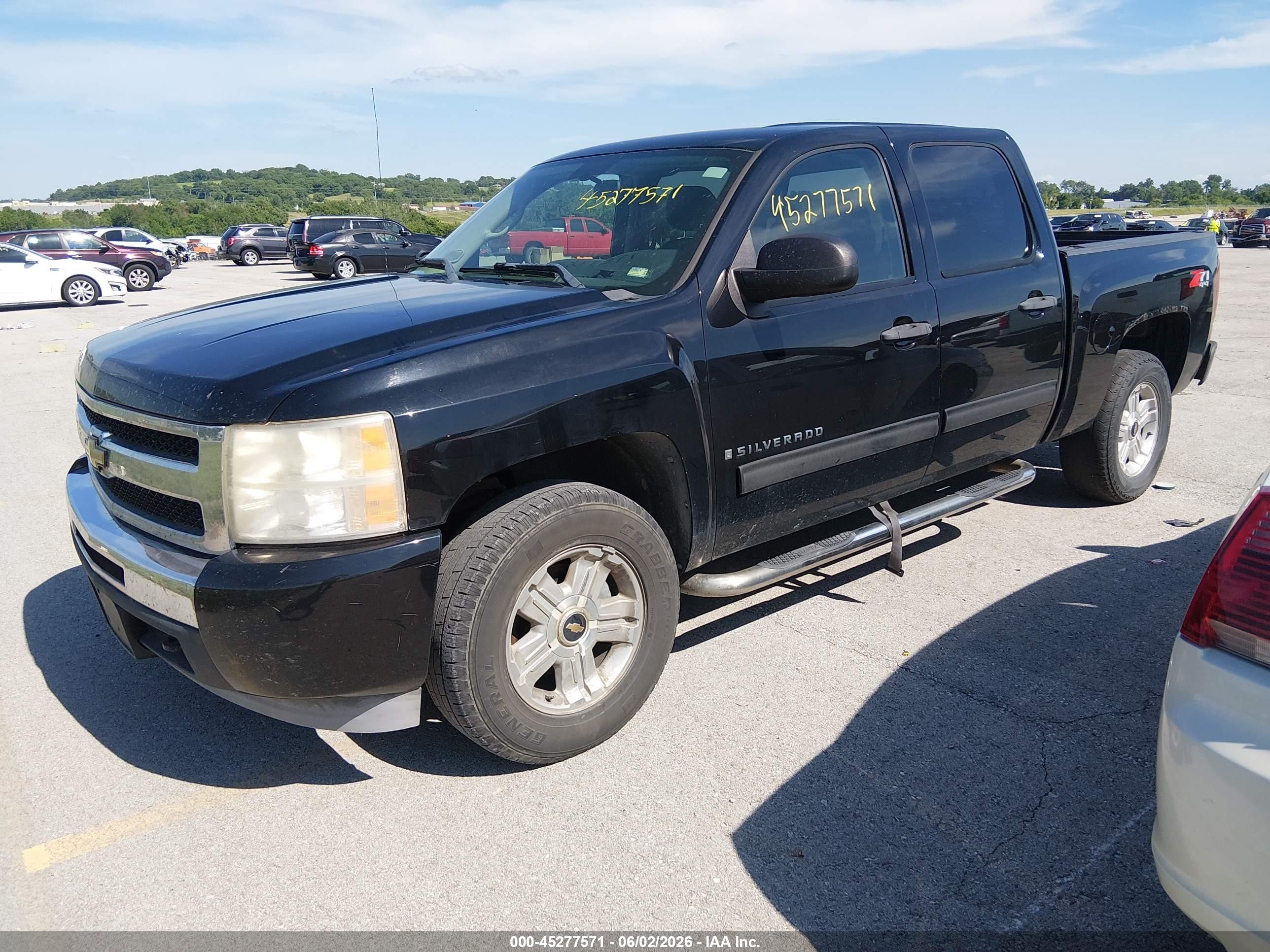2009 Chevrolet Silverado 1500 Lt Black vin: 3GCEK23C79G221055