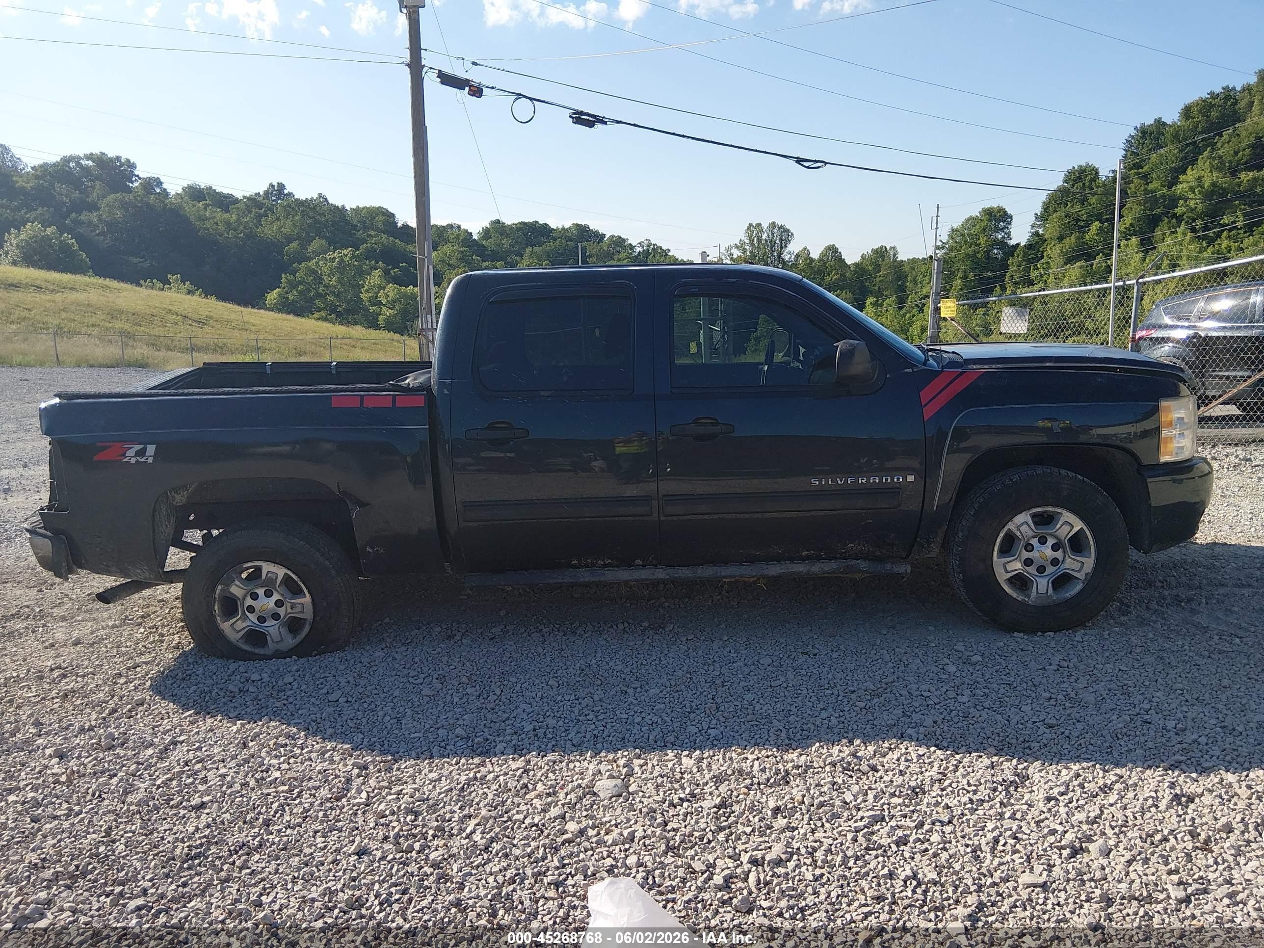 2009 Chevrolet Silverado 1500 Lt Black vin: 3GCEK23M59G170227