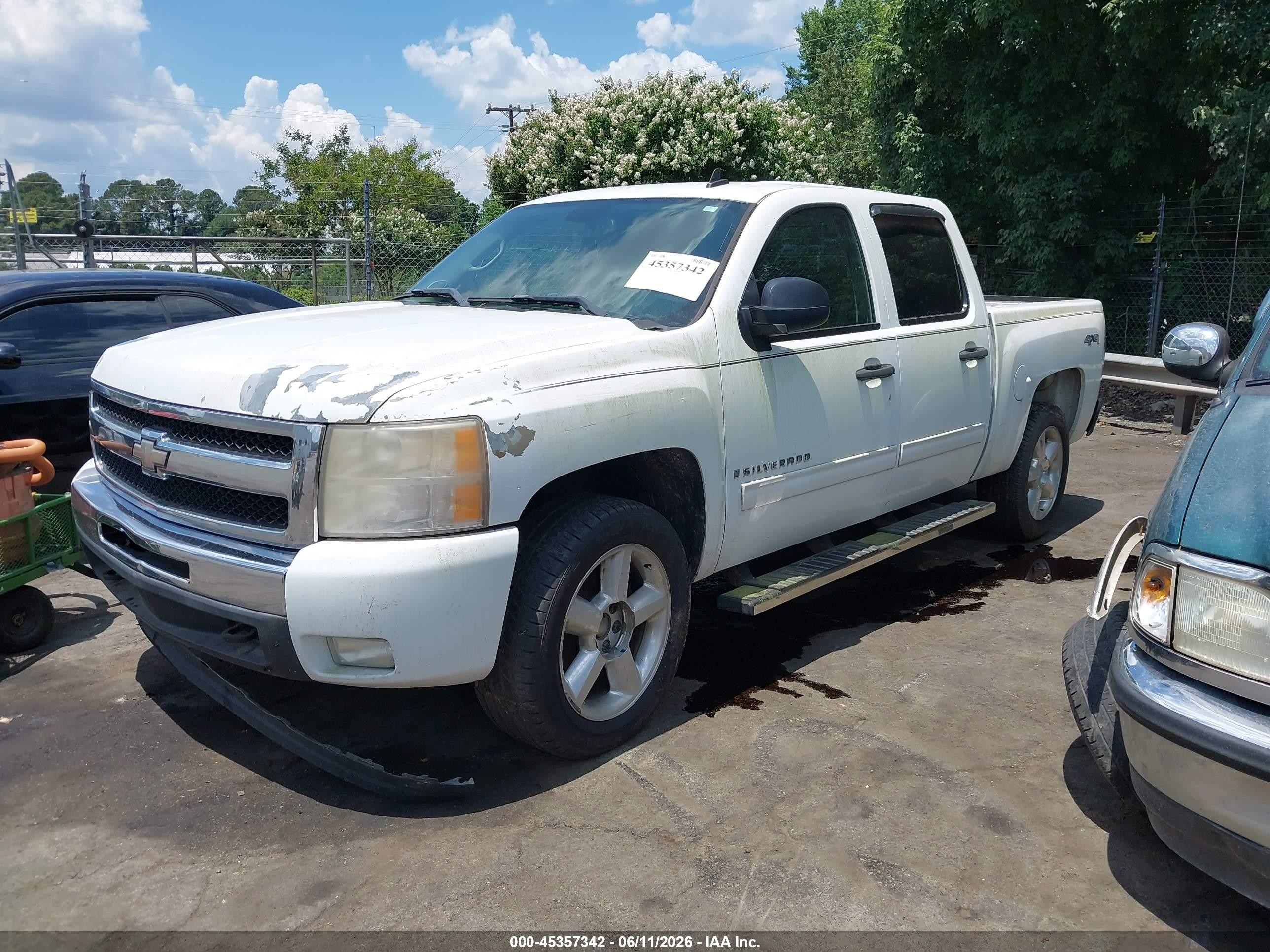2009 Chevrolet Silverado 1500 Lt White vin: 3GCEK23M59G173970