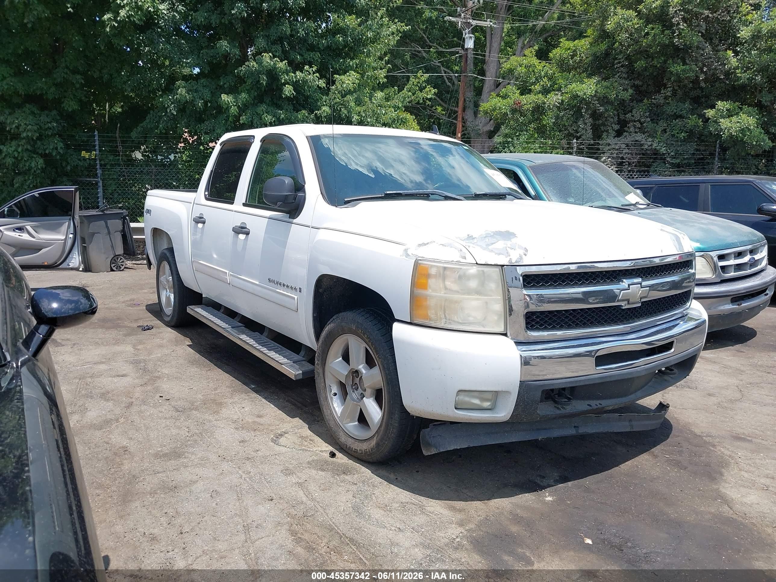 2009 Chevrolet Silverado 1500 Lt White vin: 3GCEK23M59G173970