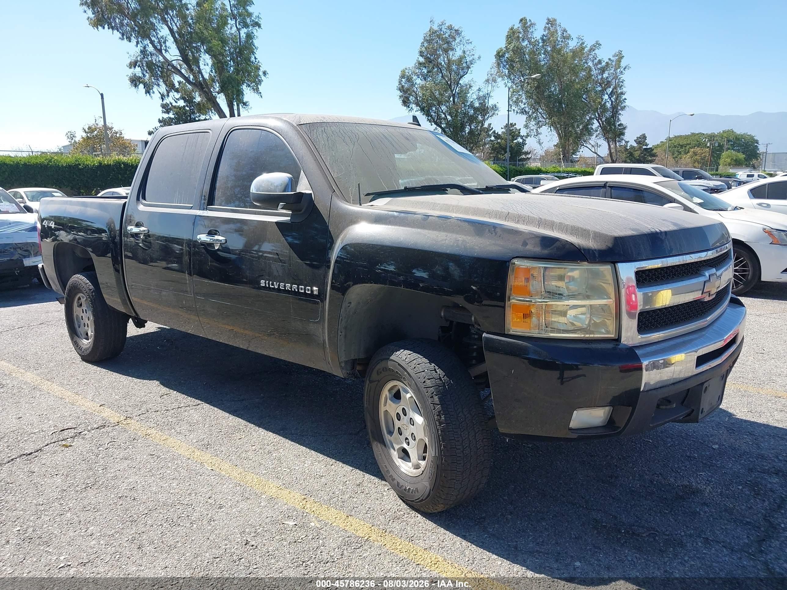 2009 Chevrolet Silverado 1500 Lt Black vin: 3GCEK23M69G151153