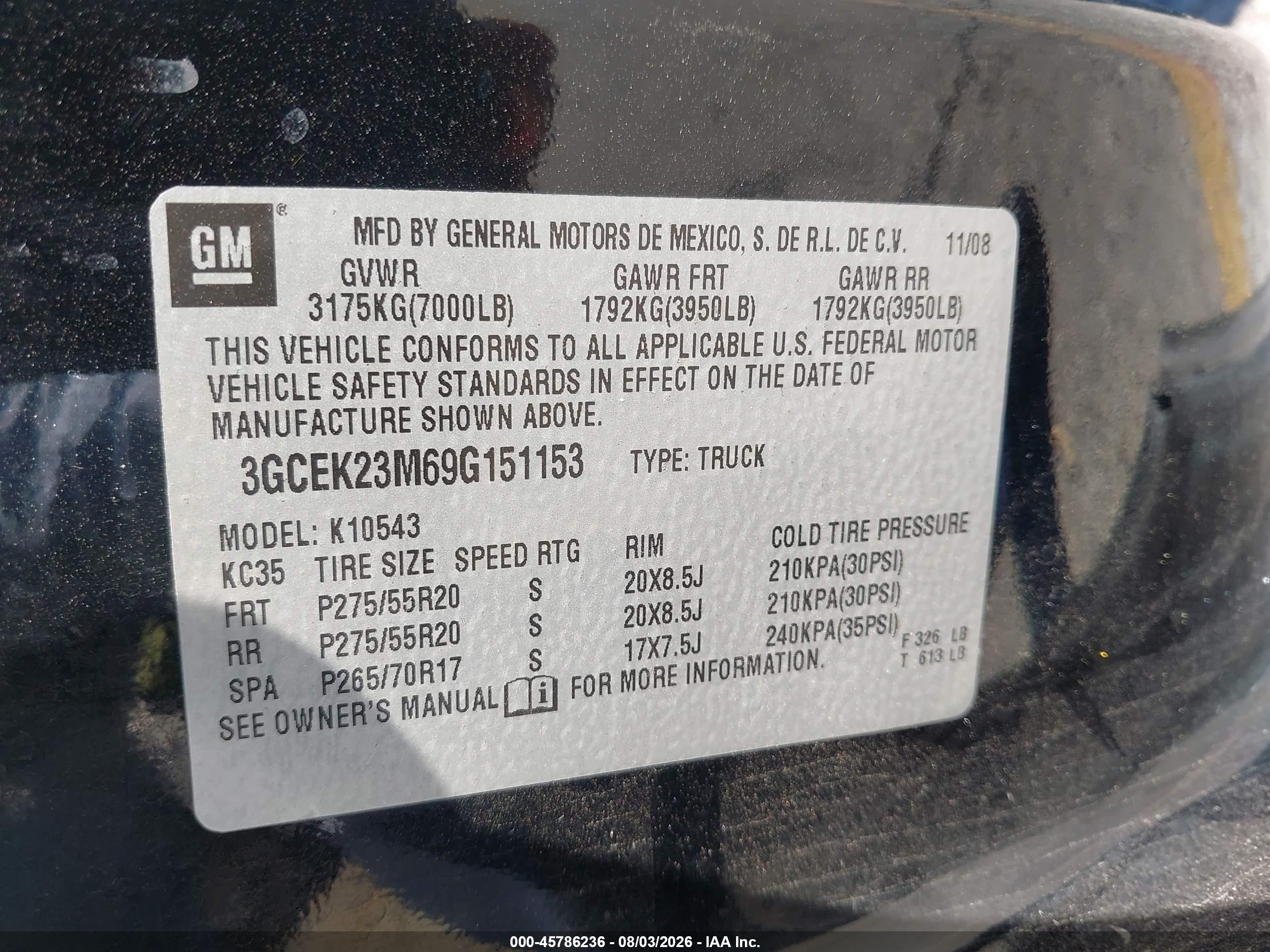 2009 Chevrolet Silverado 1500 Lt Черный vin: 3GCEK23M69G151153