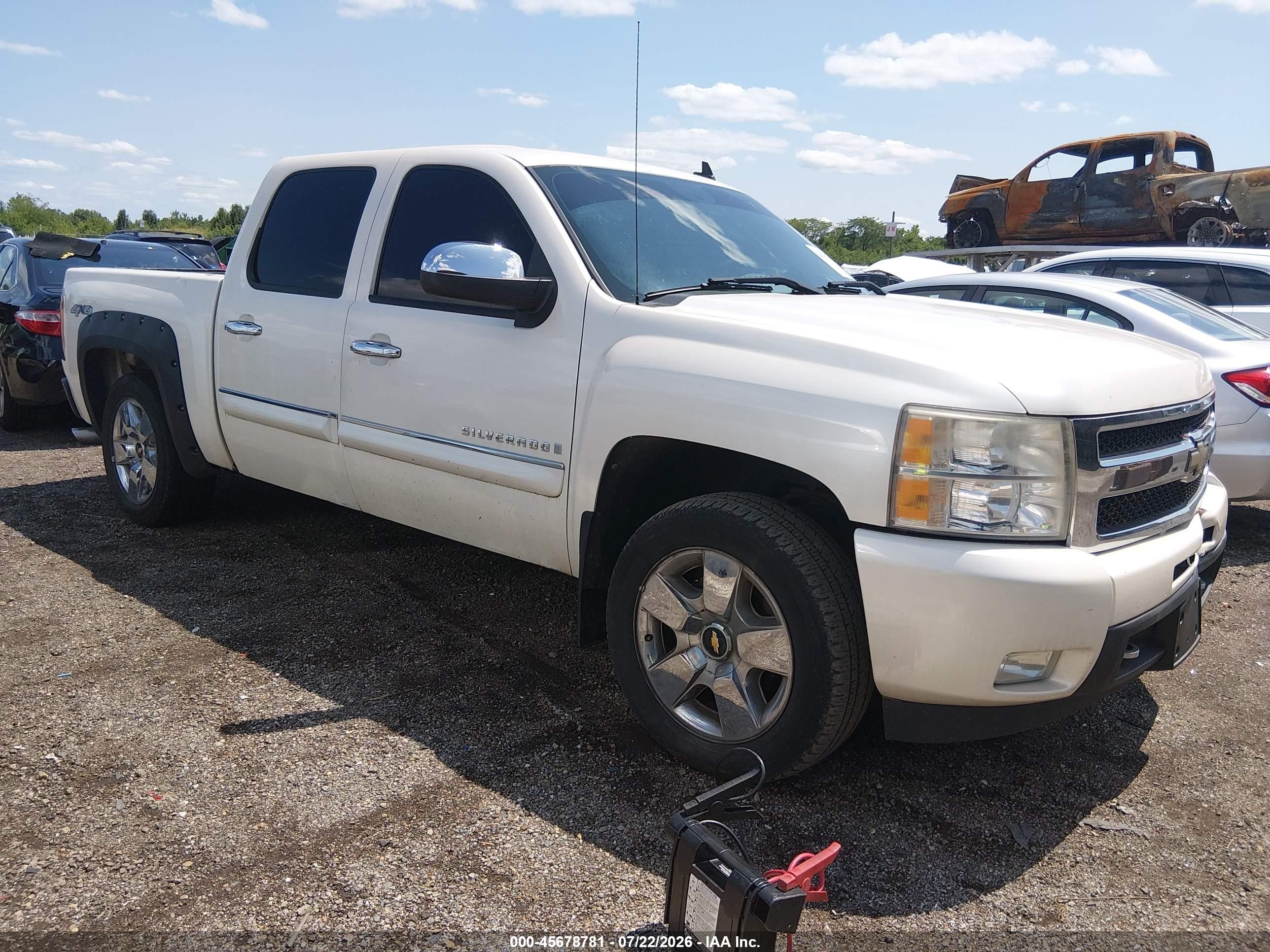 2009 Chevrolet Silverado 1500 Ltz White vin: 3GCEK33399G251311