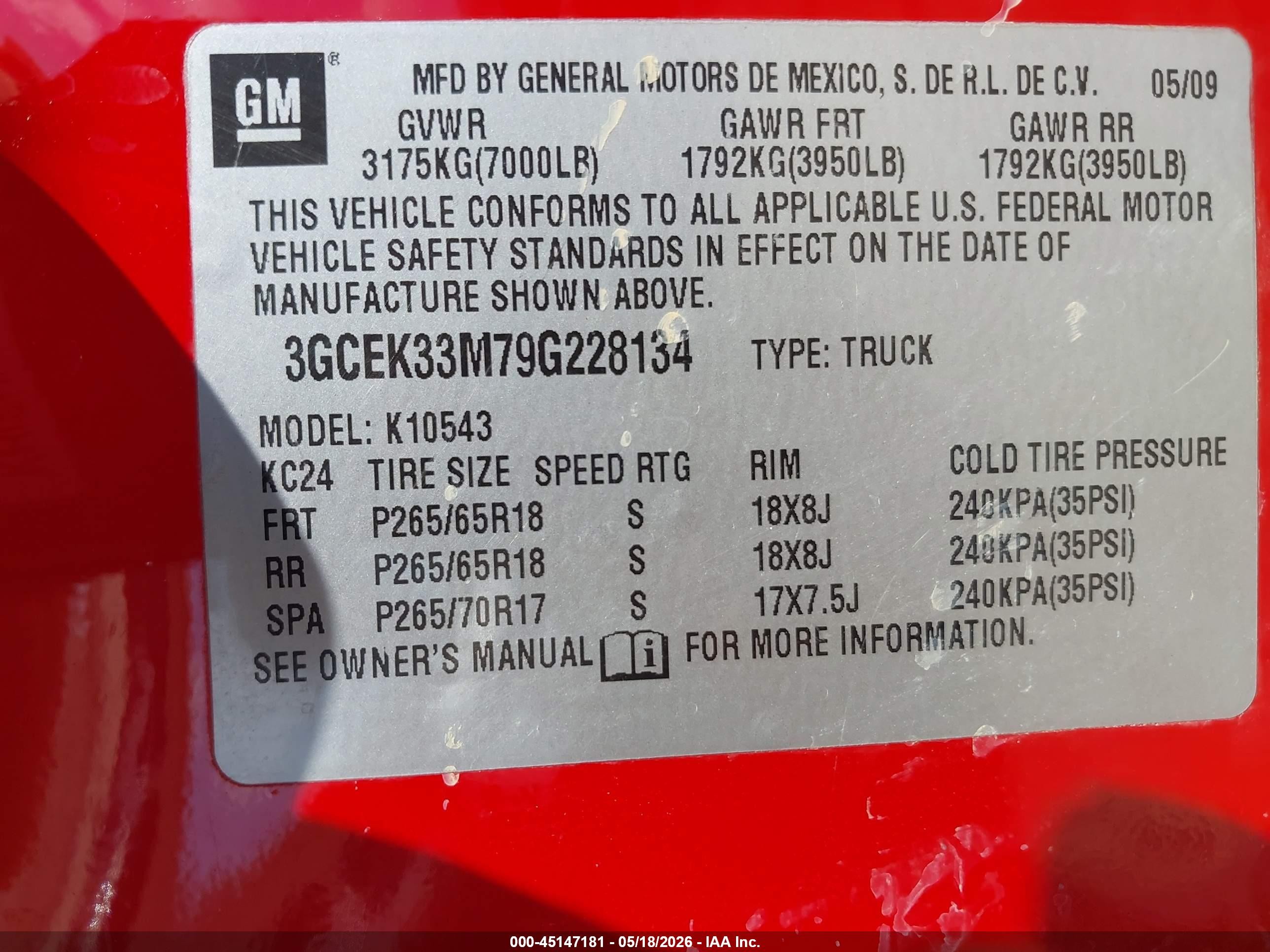 2009 Chevrolet Silverado 1500 Ltz Red vin: 3GCEK33M79G228134