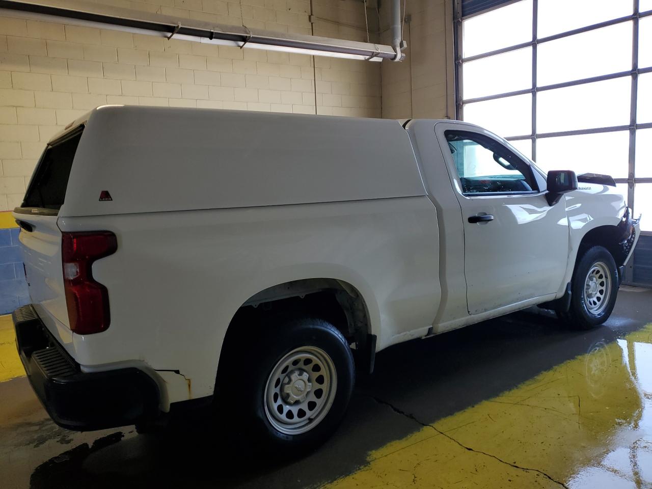 2023 Chevrolet Silverado C1500 White vin: 3GCNAAEK0PG360409 Damage: Right Front Door, Dent(S) W/ Paint Dmg, 5 To 6 Inches