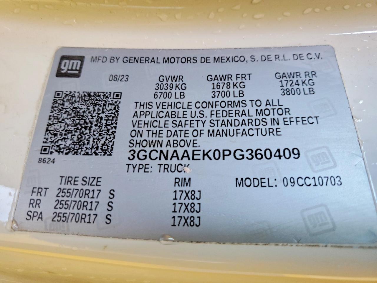 2023 Chevrolet Silverado C1500 White vin: 3GCNAAEK0PG360409