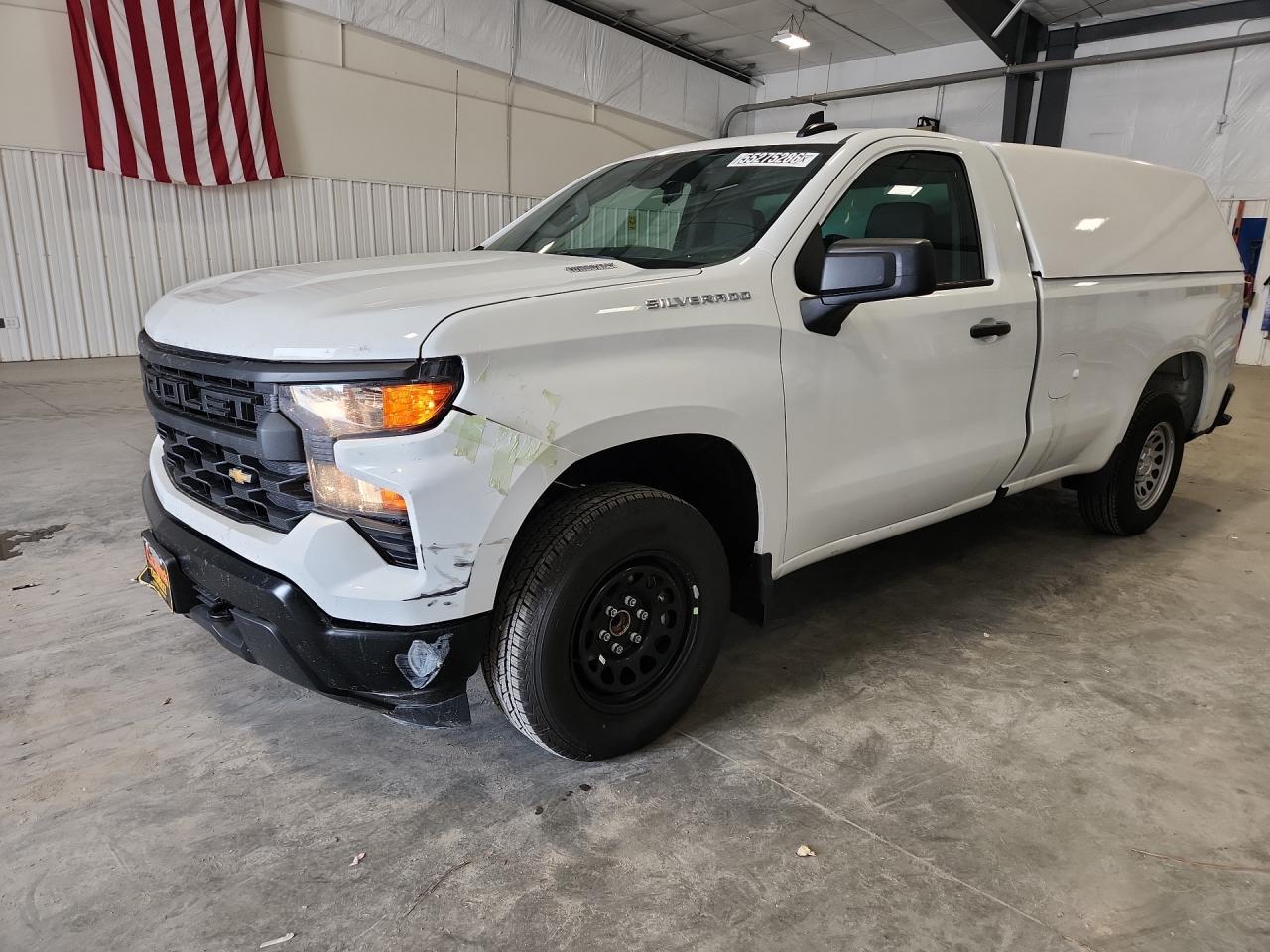 2026 Chevrolet Silverado C1500 White vin: 3GCNAAEK1TG228737 Damage: Front Bumper Cover Upper, Broken, Replacement Required
