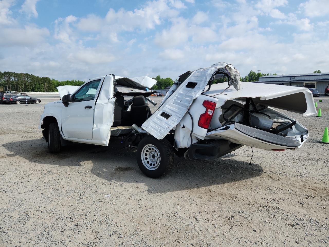 2026 Chevrolet Silverado C1500 White vin: 3GCNAAEK4TG225931 Damage: Rear Body Panel Structure, Broken, Replacement Required