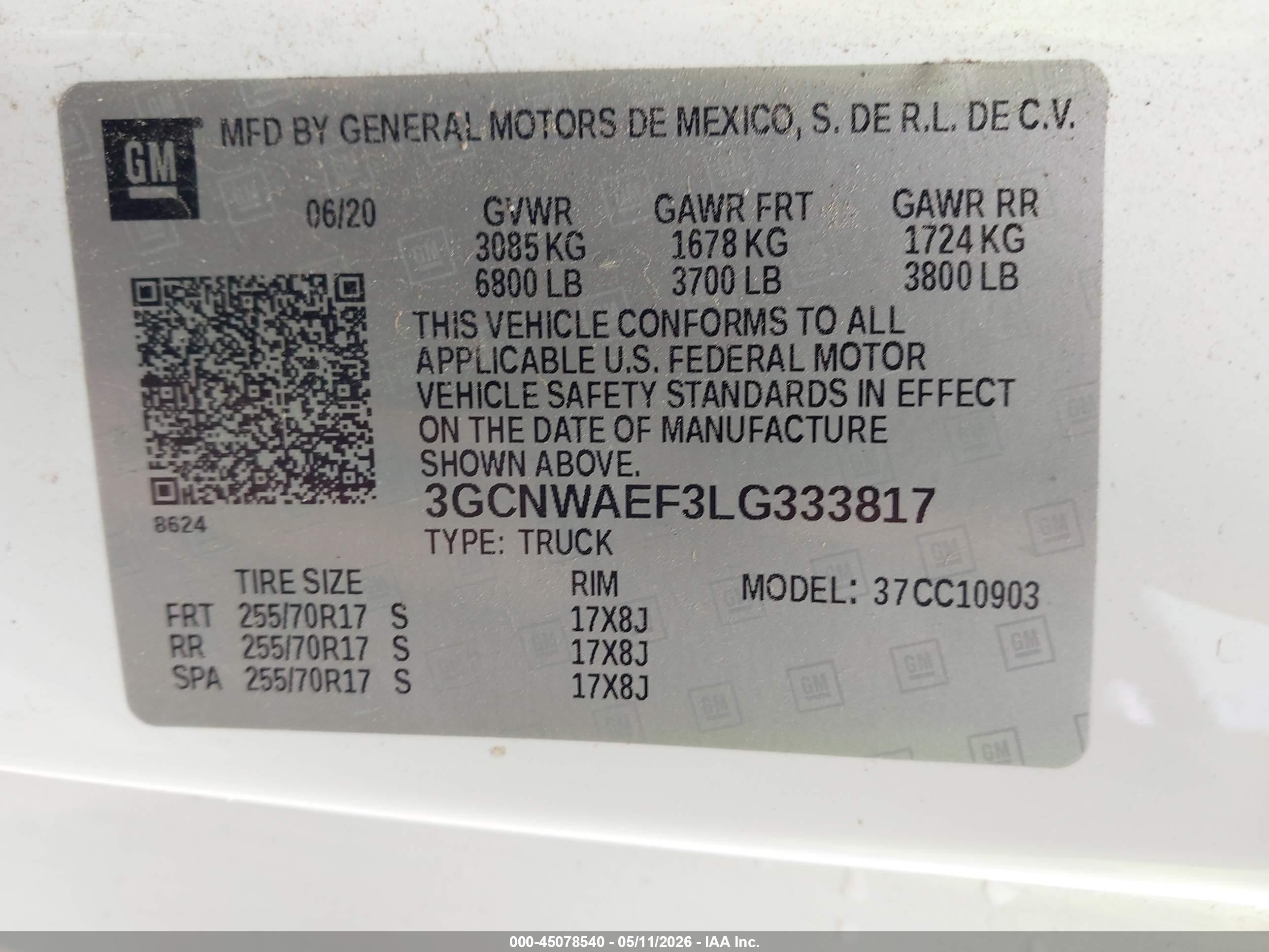 2020 Chevrolet Silverado 1500   Зеленый vin: 3GCNWAEF3LG333817