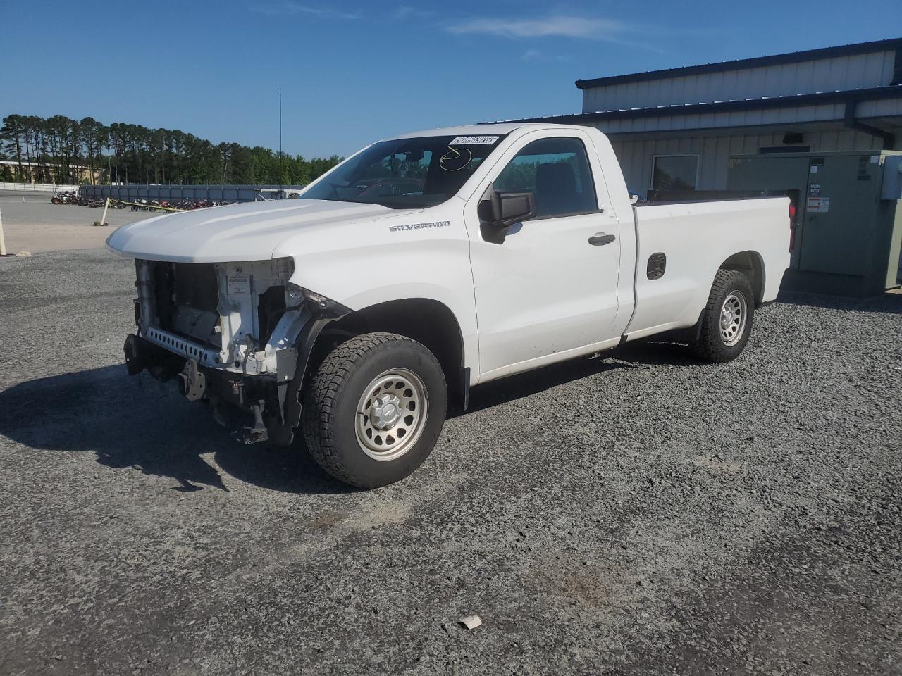 2020 Chevrolet Silverado C1500 White vin: 3GCNWAEH4LG126290 Damage: Left Front Door, Heavy Scratch, 1 To 2 Inches