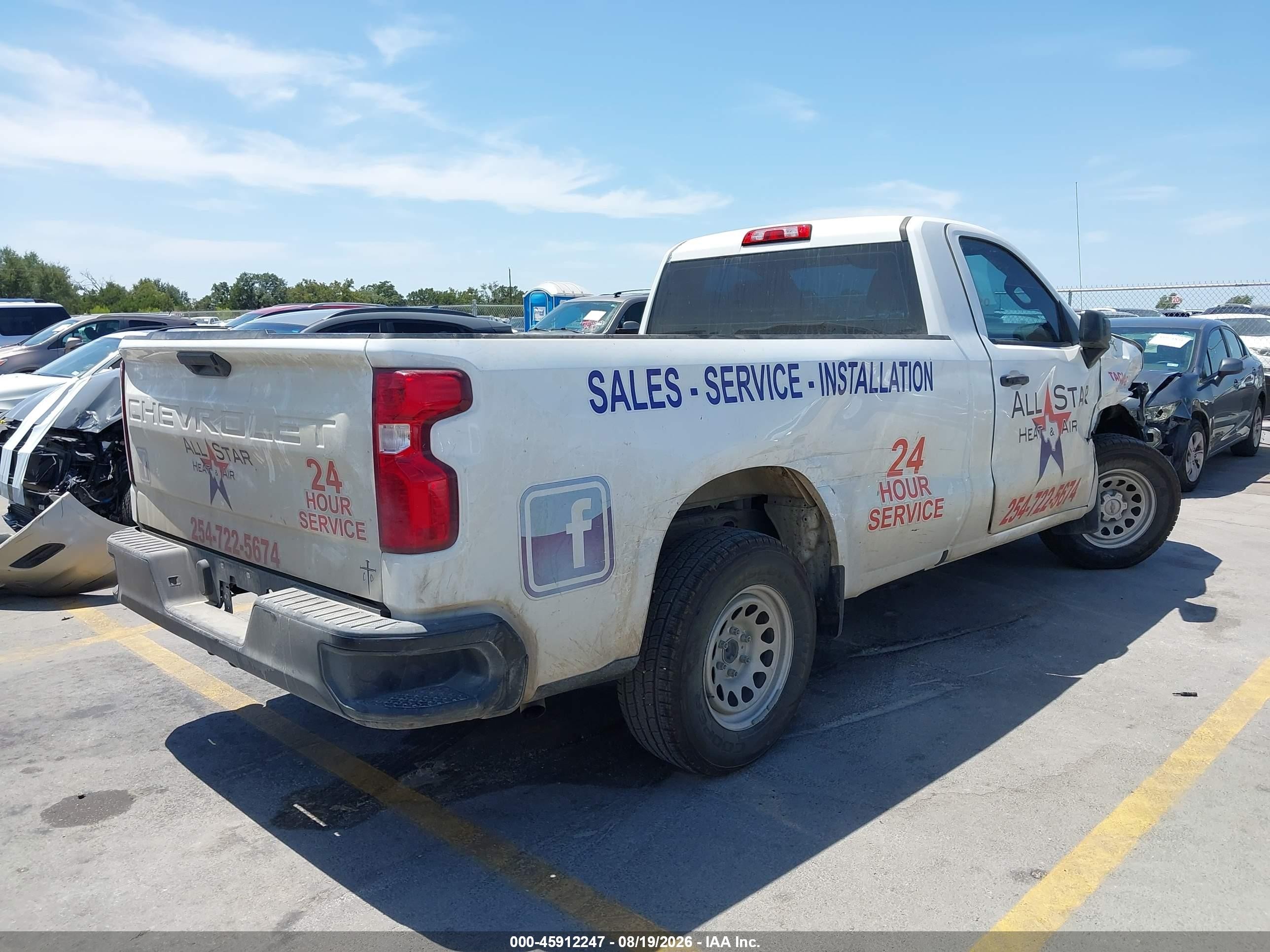 2021 Chevrolet Silverado 1500 2wd  Long Bed Wt Белый vin: 3GCNWAEH9MG297425