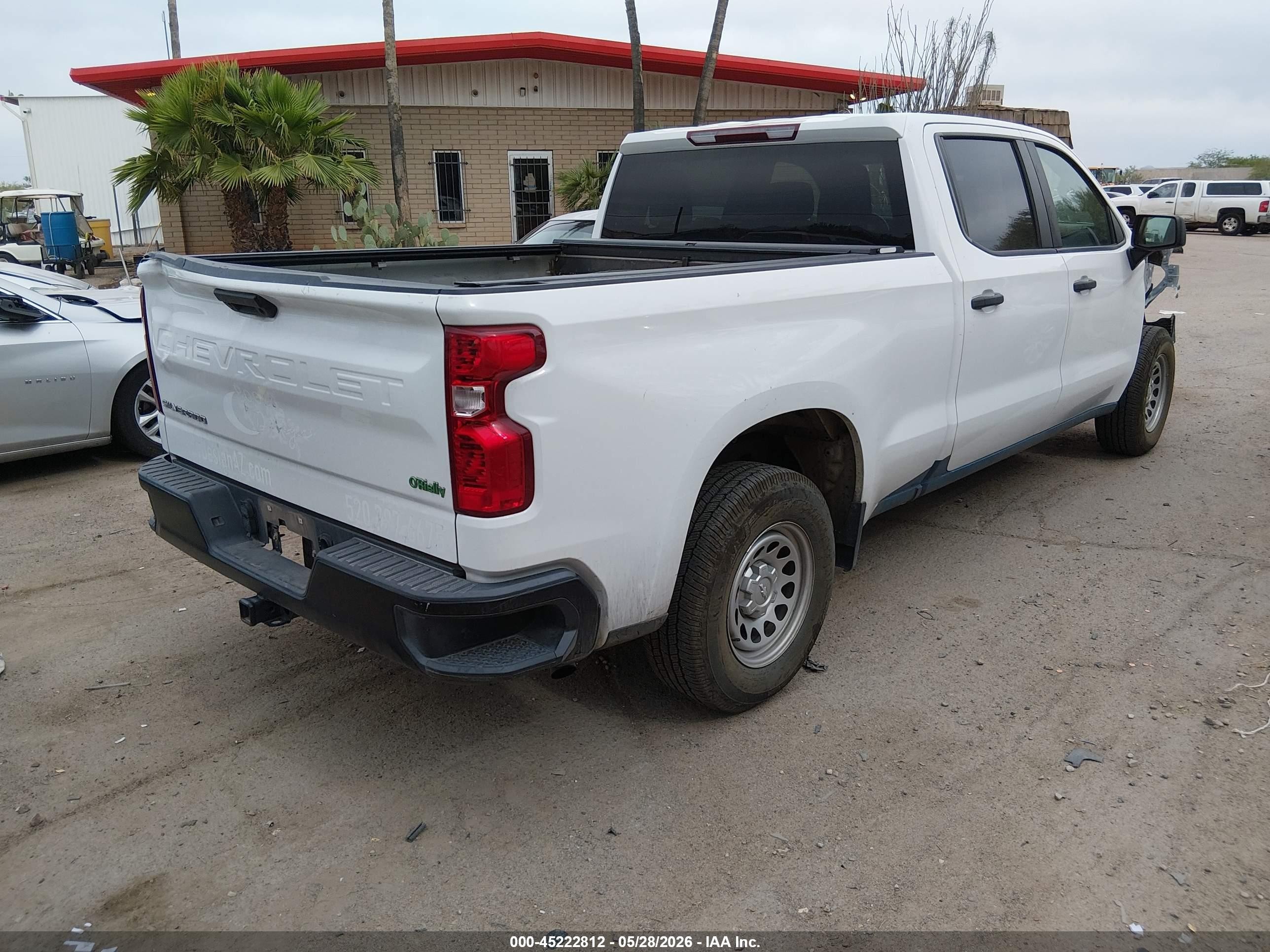 2022 Chevrolet Silverado 1500 2wd  Standard Bed Wt Белый vin: 3GCPAAED1NG574283