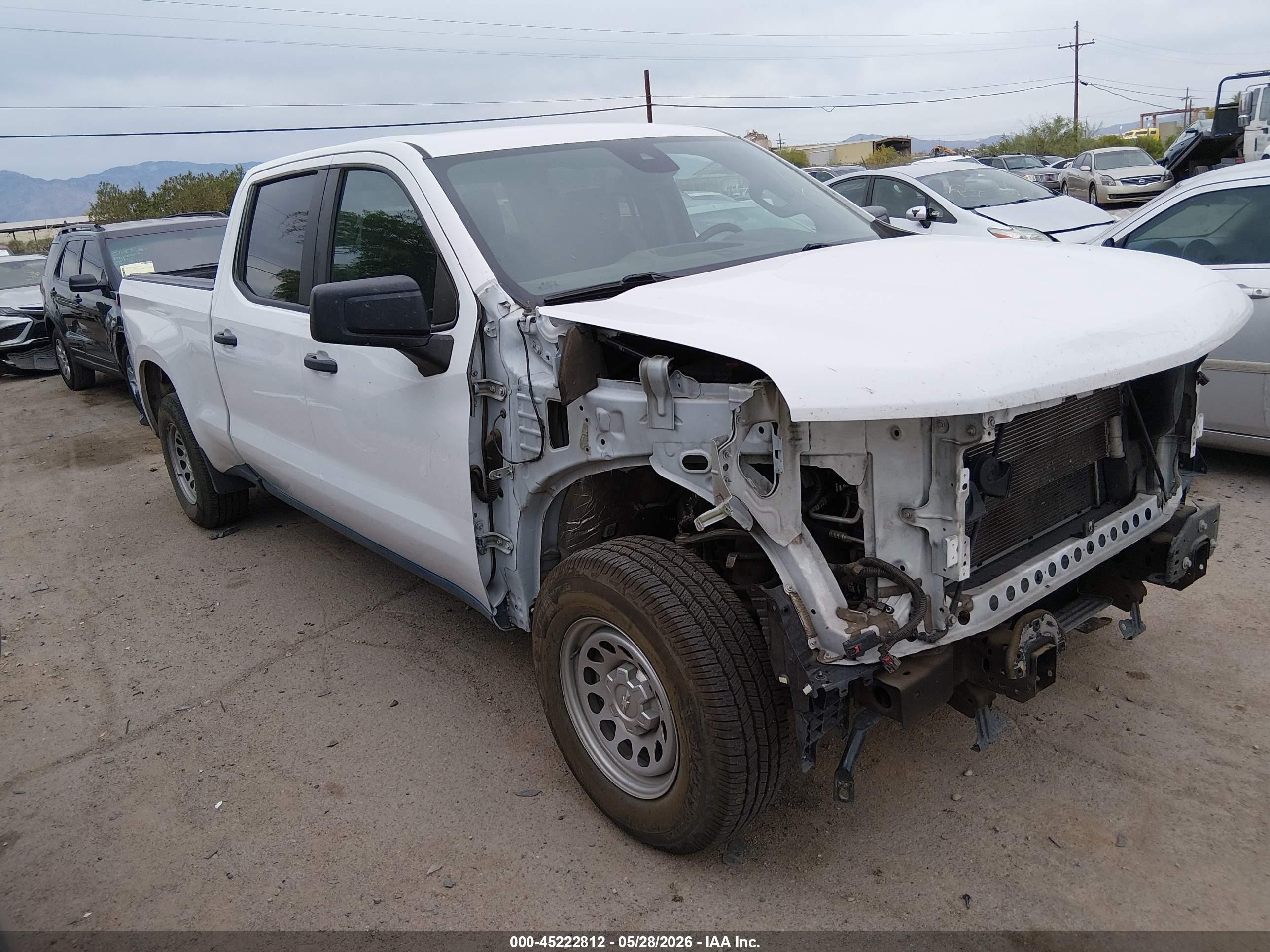 2022 Chevrolet Silverado 1500 2wd  Standard Bed Wt Белый vin: 3GCPAAED1NG574283