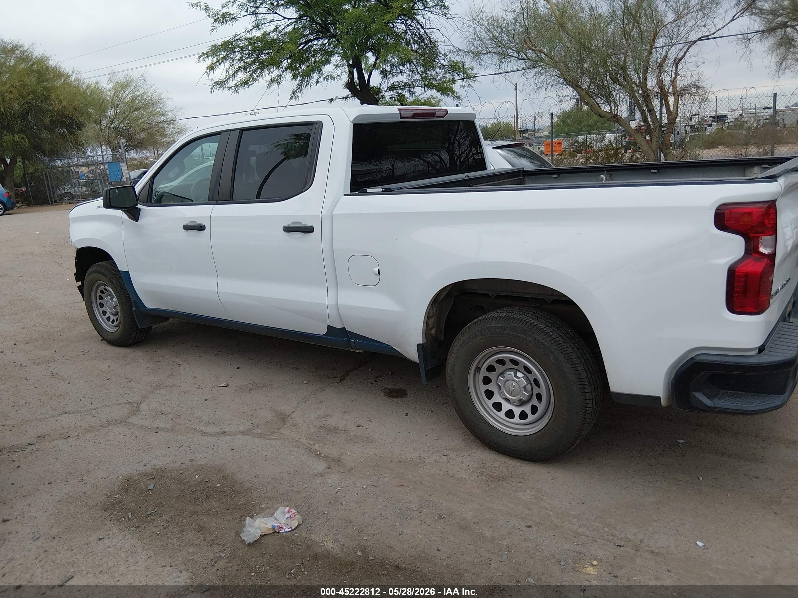 2022 Chevrolet Silverado 1500 2wd  Standard Bed Wt Белый vin: 3GCPAAED1NG574283