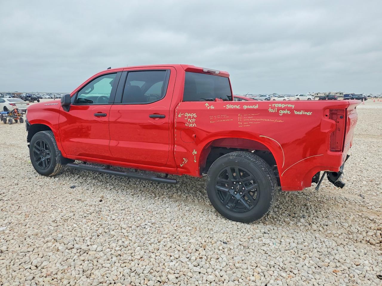 2025 Chevrolet Silverado C1500 Custom Red vin: 3GCPABEK3SG278245