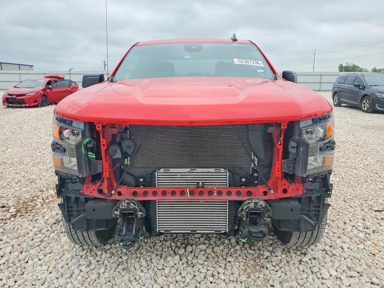 2025 Chevrolet Silverado C1500 Custom Red vin: 3GCPABEK3SG278245