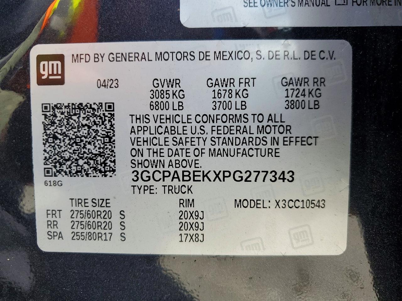 2023 Chevrolet Silverado C1500 Custom Угольный vin: 3GCPABEKXPG277343
