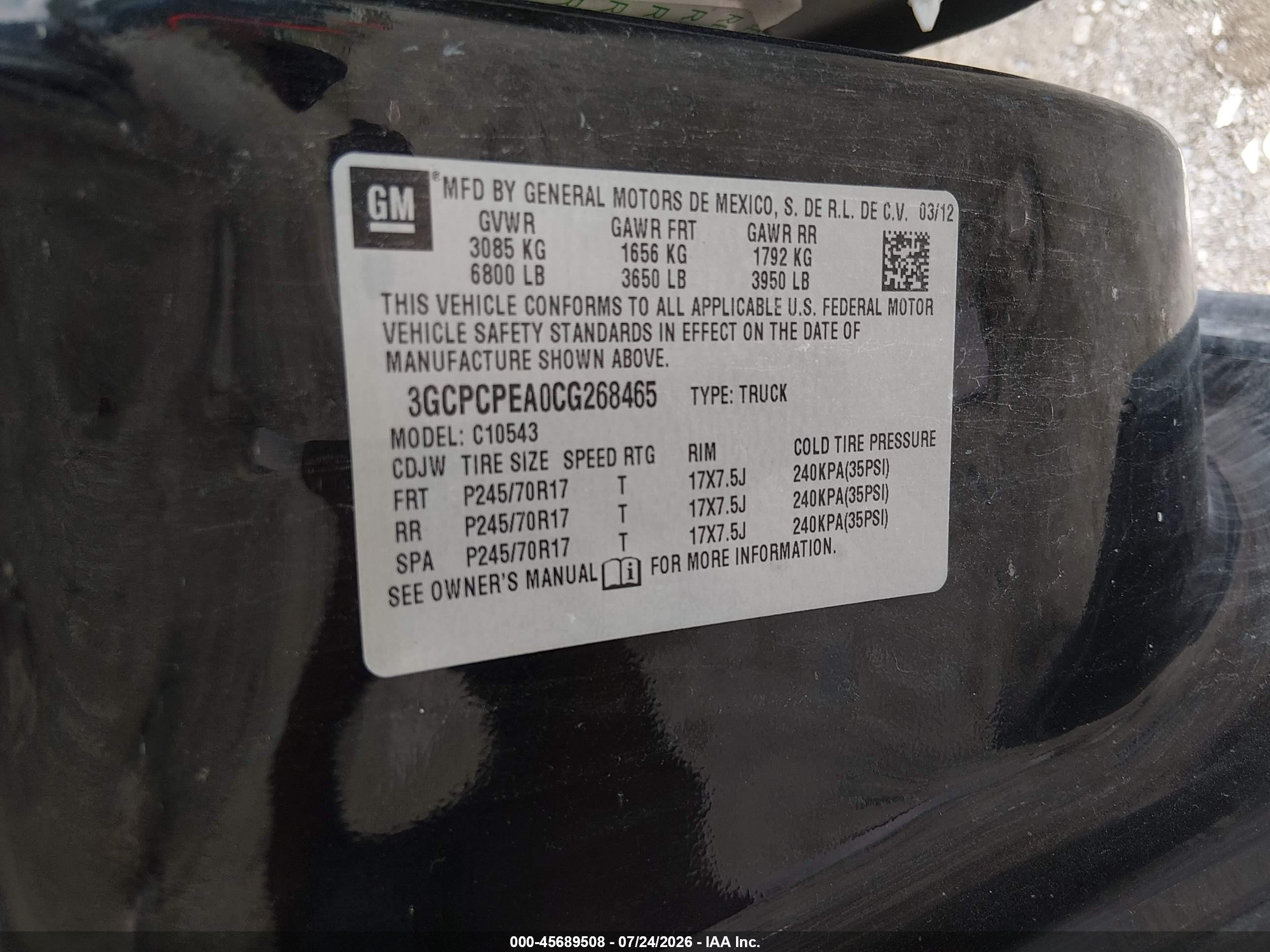 2012 Chevrolet Silverado 1500 Work Truck Black vin: 3GCPCPEA0CG268465
