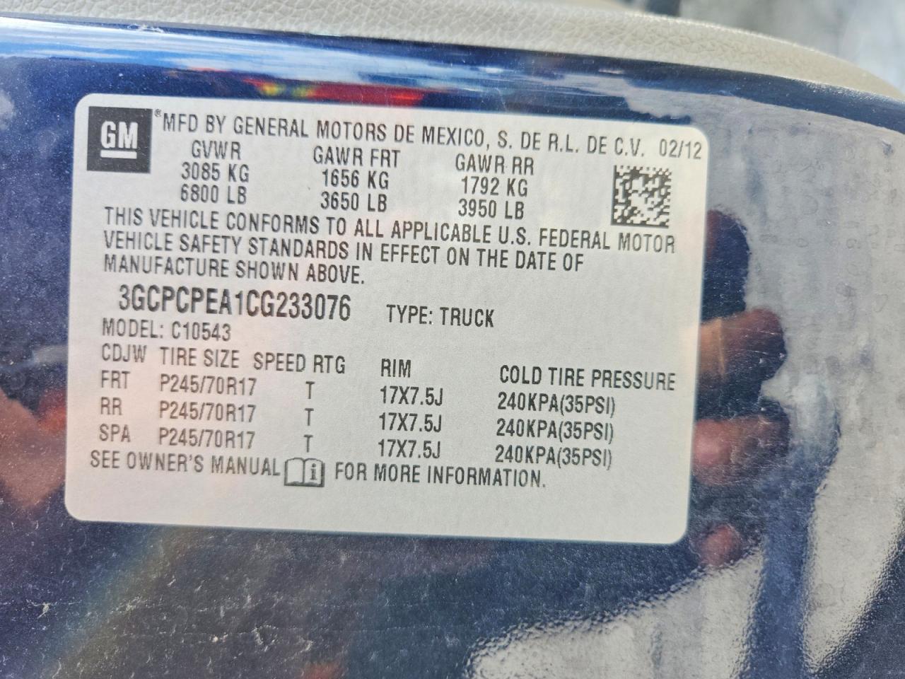 2012 Chevrolet Silverado C1500 Blue vin: 3GCPCPEA1CG233076