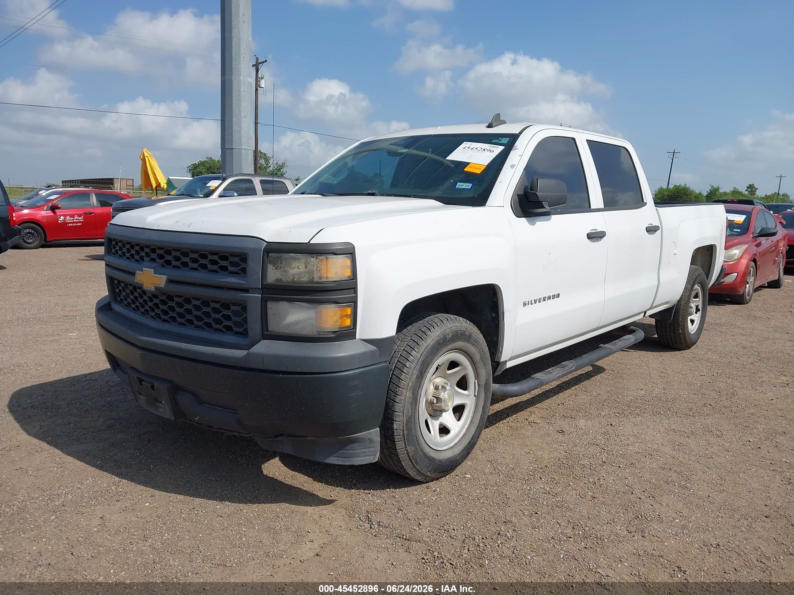 2015 Chevrolet Silverado 1500 Work Truck White vin: 3GCPCPEC4FG405297