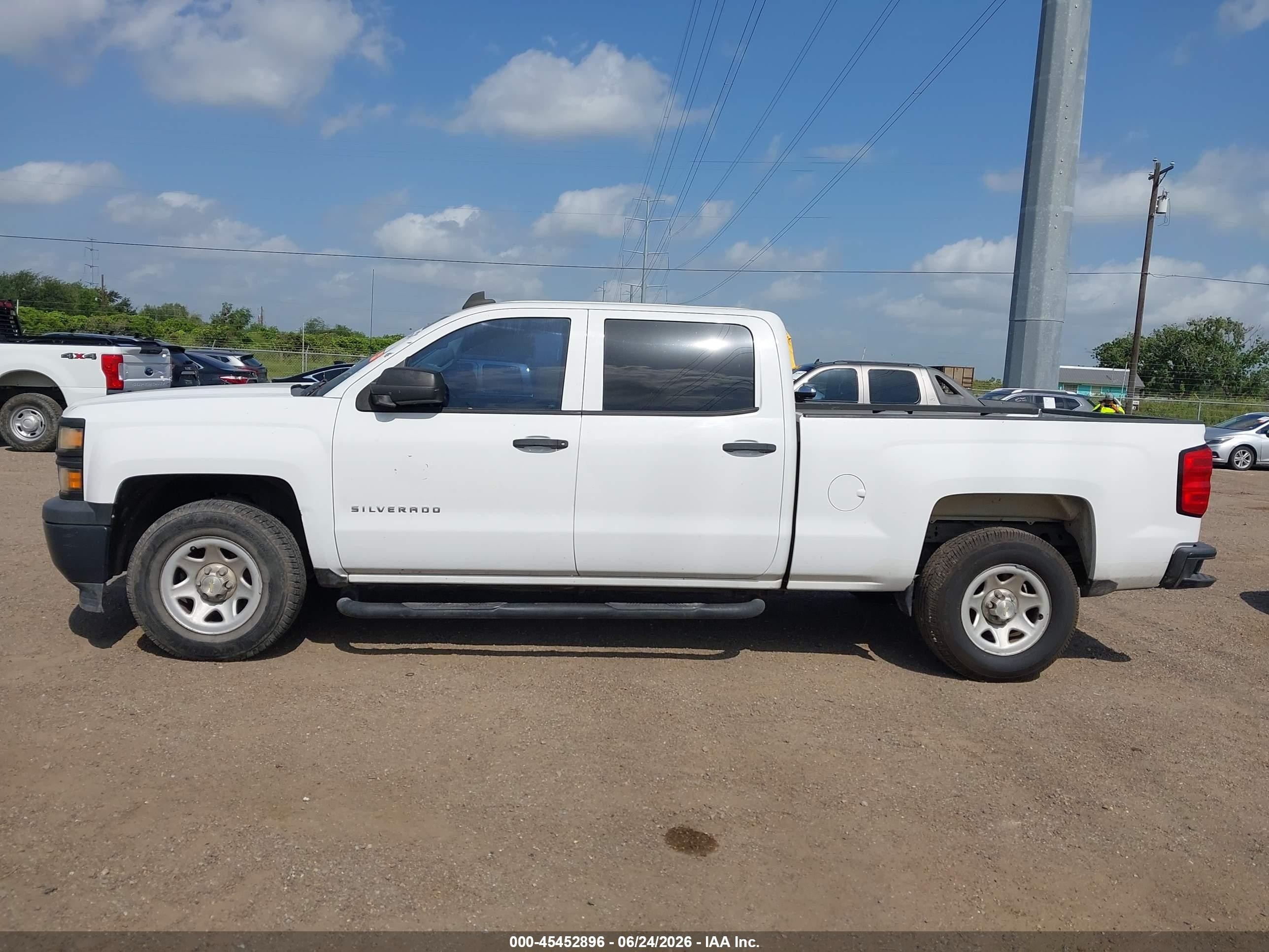 2015 Chevrolet Silverado 1500 Work Truck White vin: 3GCPCPEC4FG405297