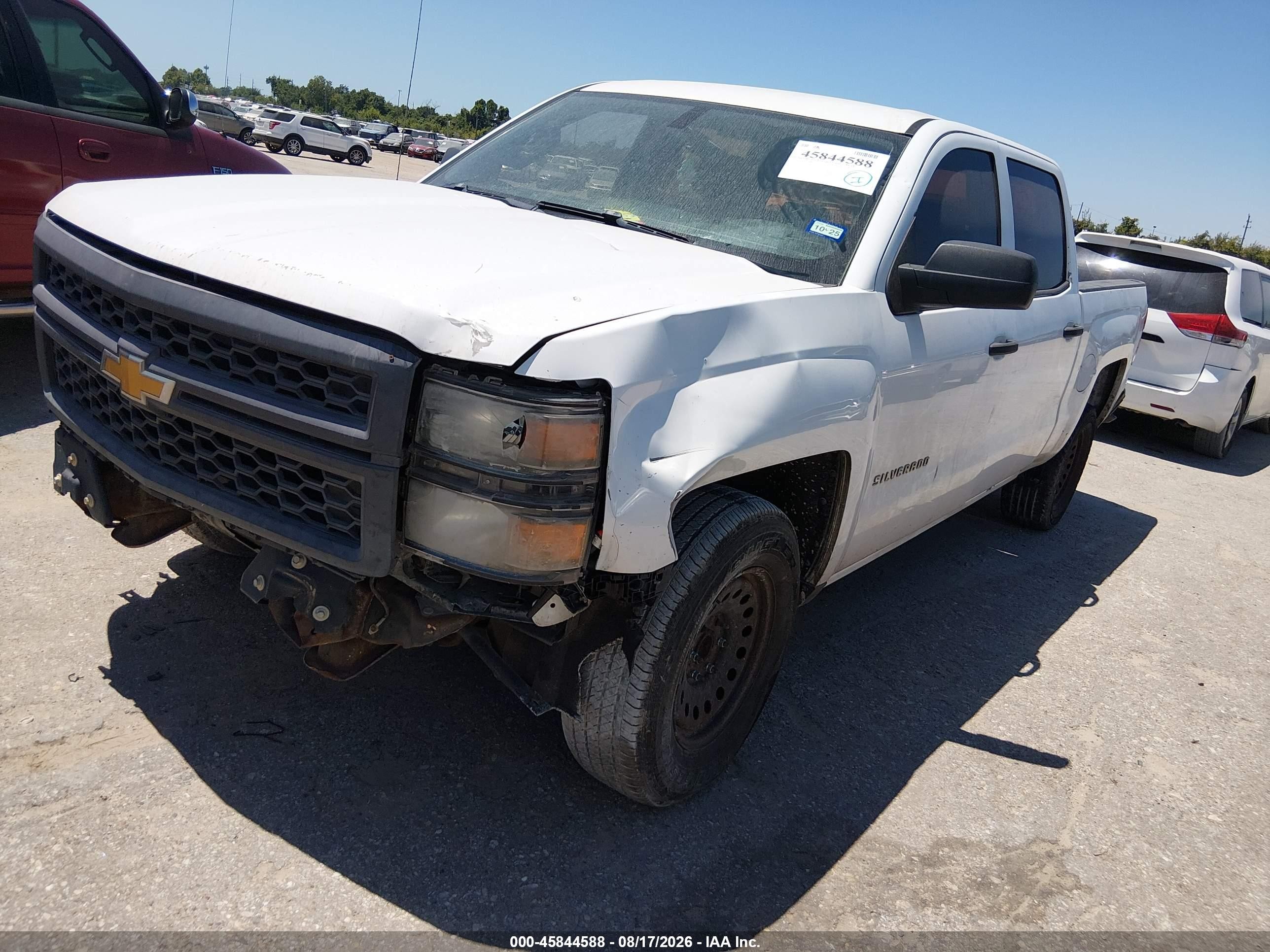 2014 Chevrolet Silverado 1500 Work Truck White vin: 3GCPCPEC6EG379848