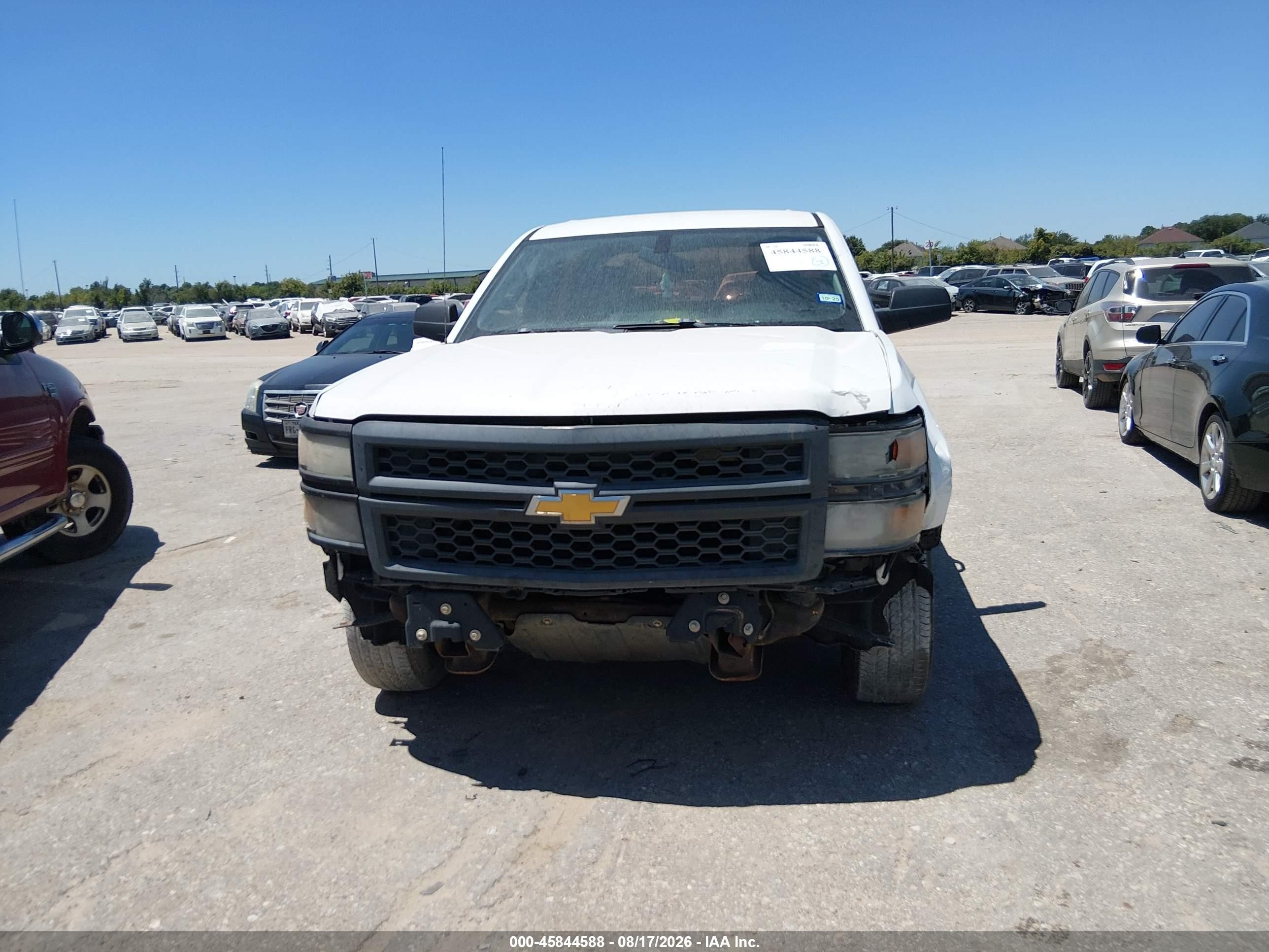 2014 Chevrolet Silverado 1500 Work Truck White vin: 3GCPCPEC6EG379848