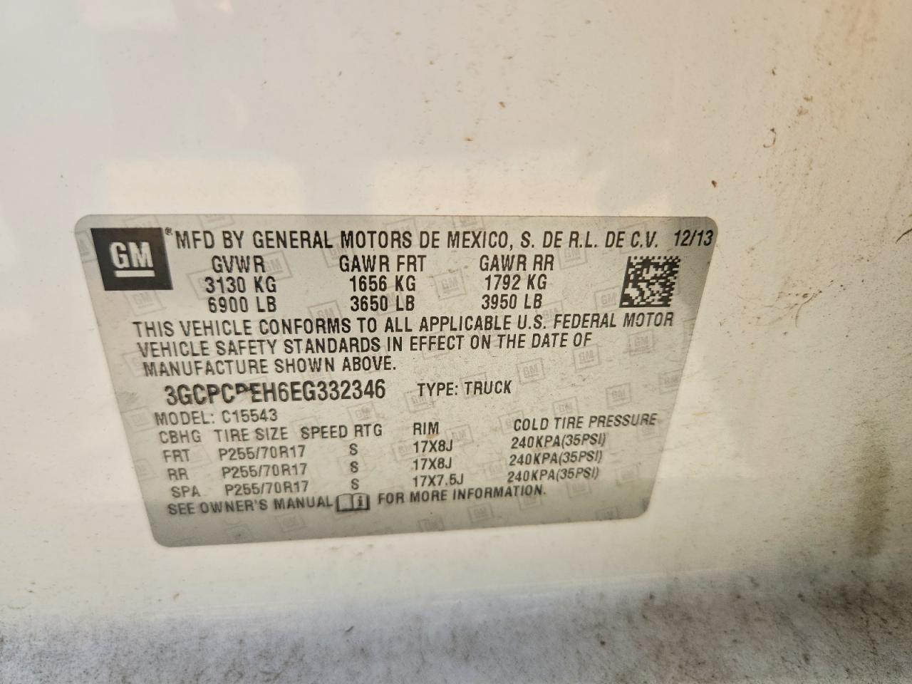 2014 Chevrolet Silverado C1500 Белый vin: 3GCPCPEH6EG332346