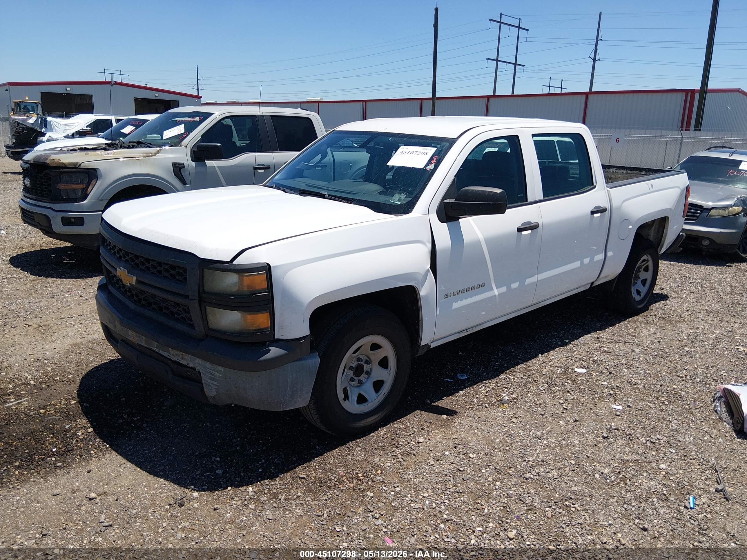 2014 Chevrolet Silverado 1500 Work Truck 1wt White vin: 3GCPCPEH9EG324743