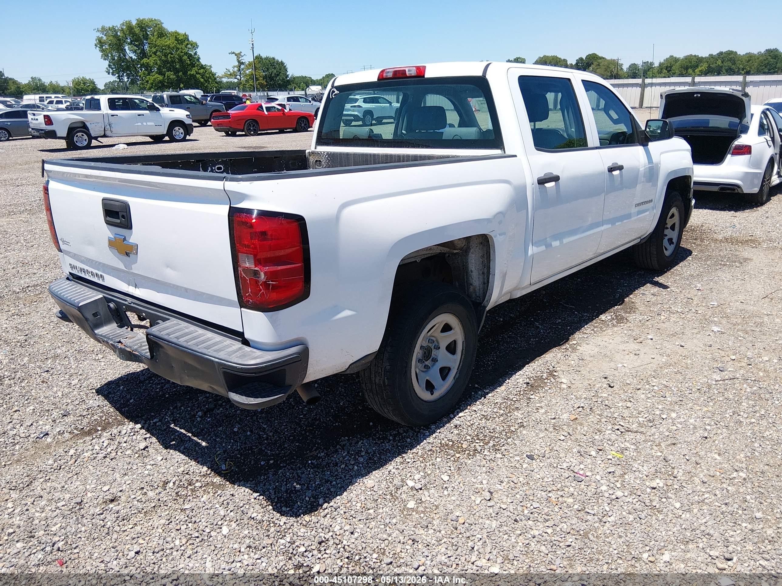 2014 Chevrolet Silverado 1500 Work Truck 1wt White vin: 3GCPCPEH9EG324743