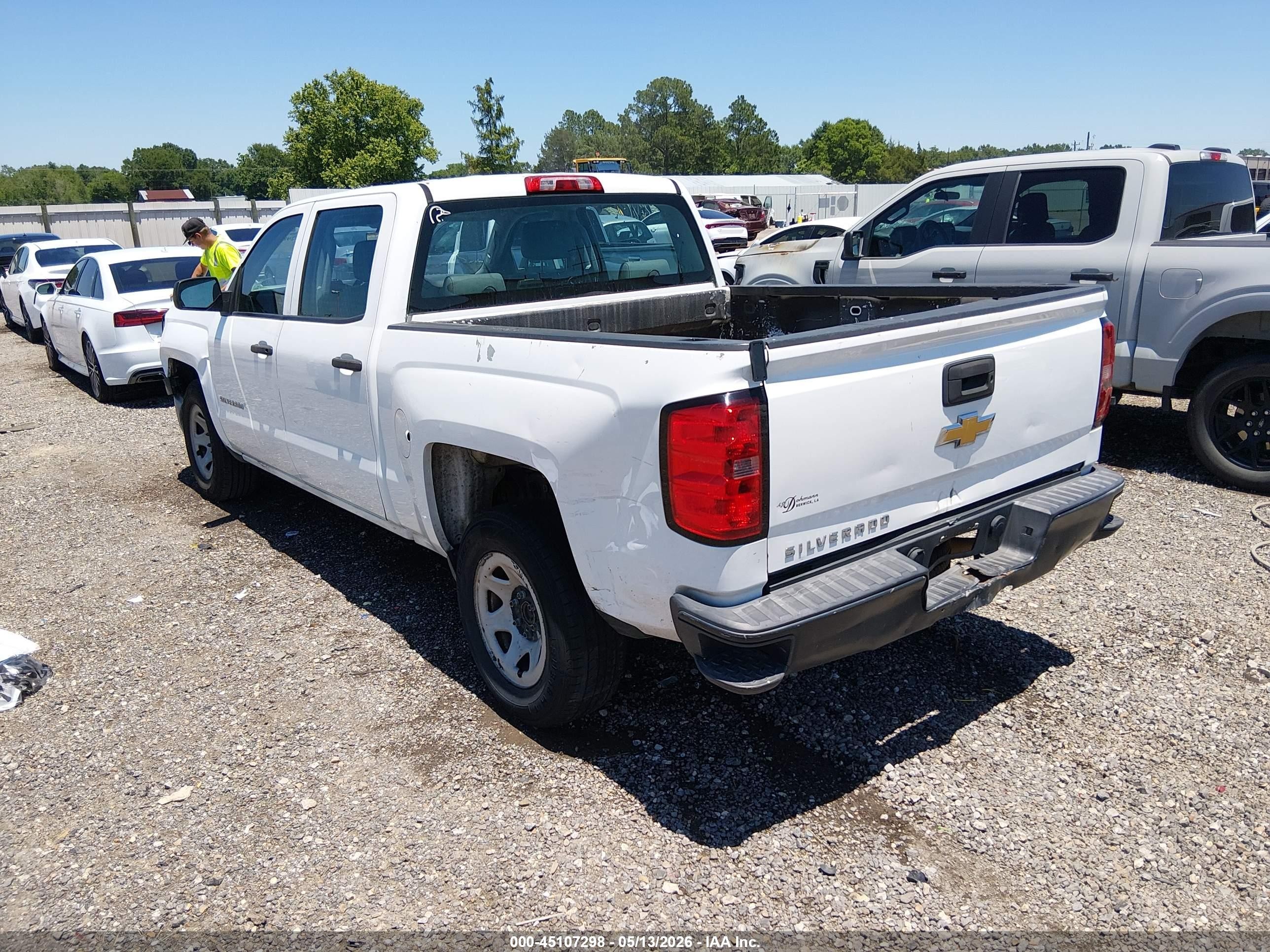 2014 Chevrolet Silverado 1500 Work Truck 1wt White vin: 3GCPCPEH9EG324743
