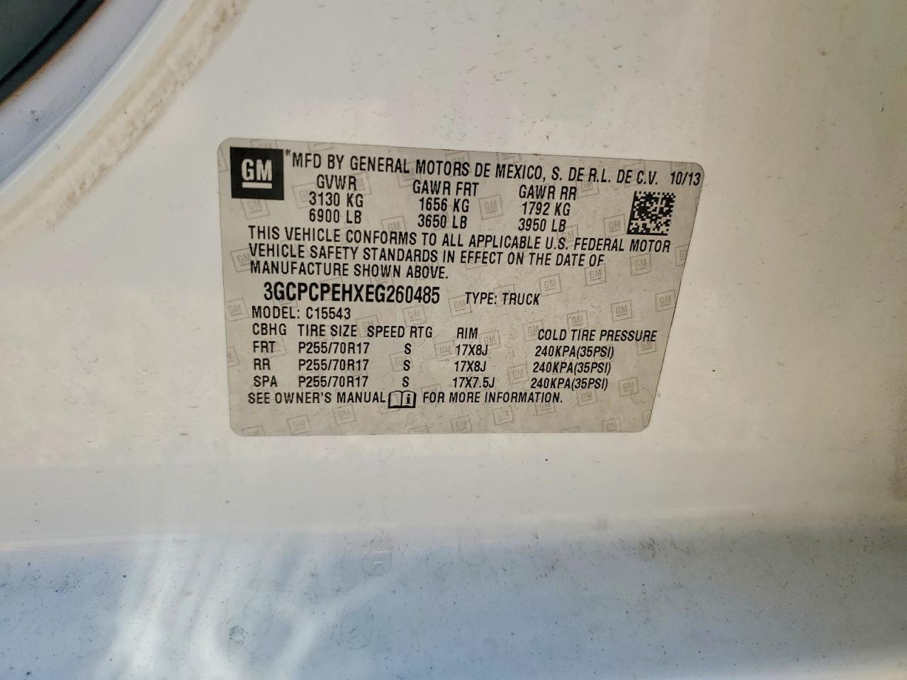 2014 Chevrolet Silverado C1500 White vin: 3GCPCPEHXEG260485