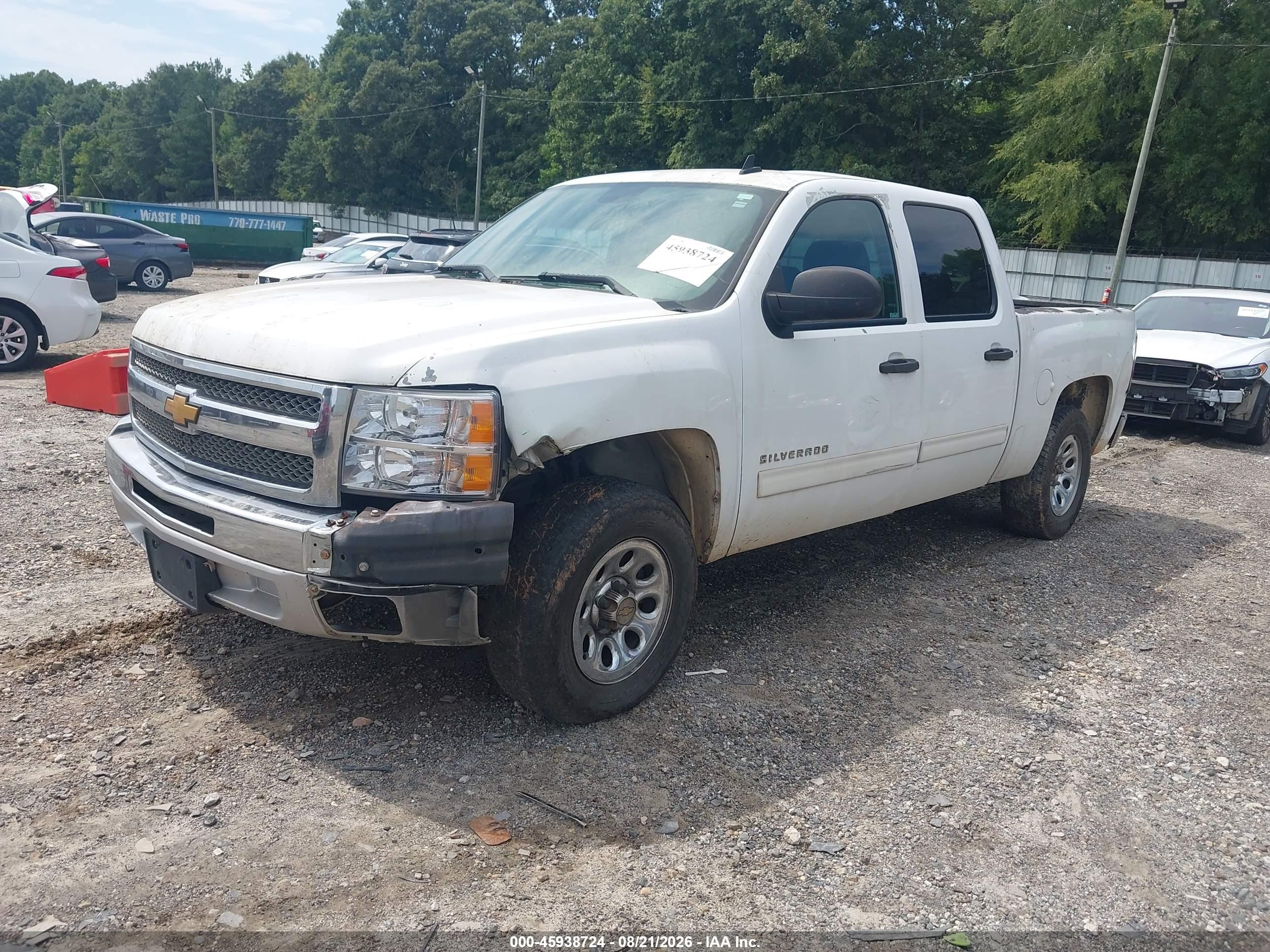 2012 Chevrolet Silverado 1500 Ls White vin: 3GCPCREA0CG219360