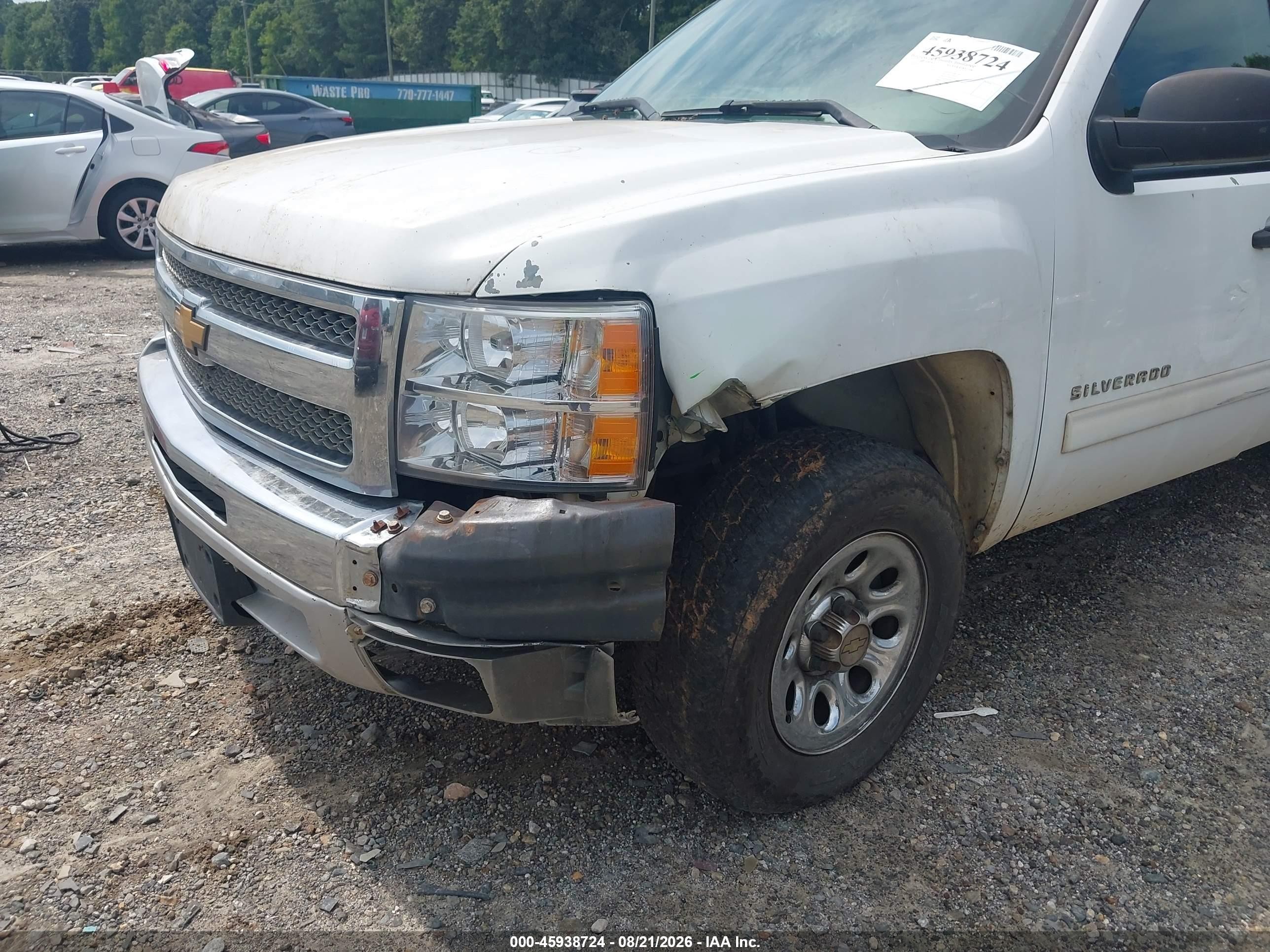 2012 Chevrolet Silverado 1500 Ls White vin: 3GCPCREA0CG219360