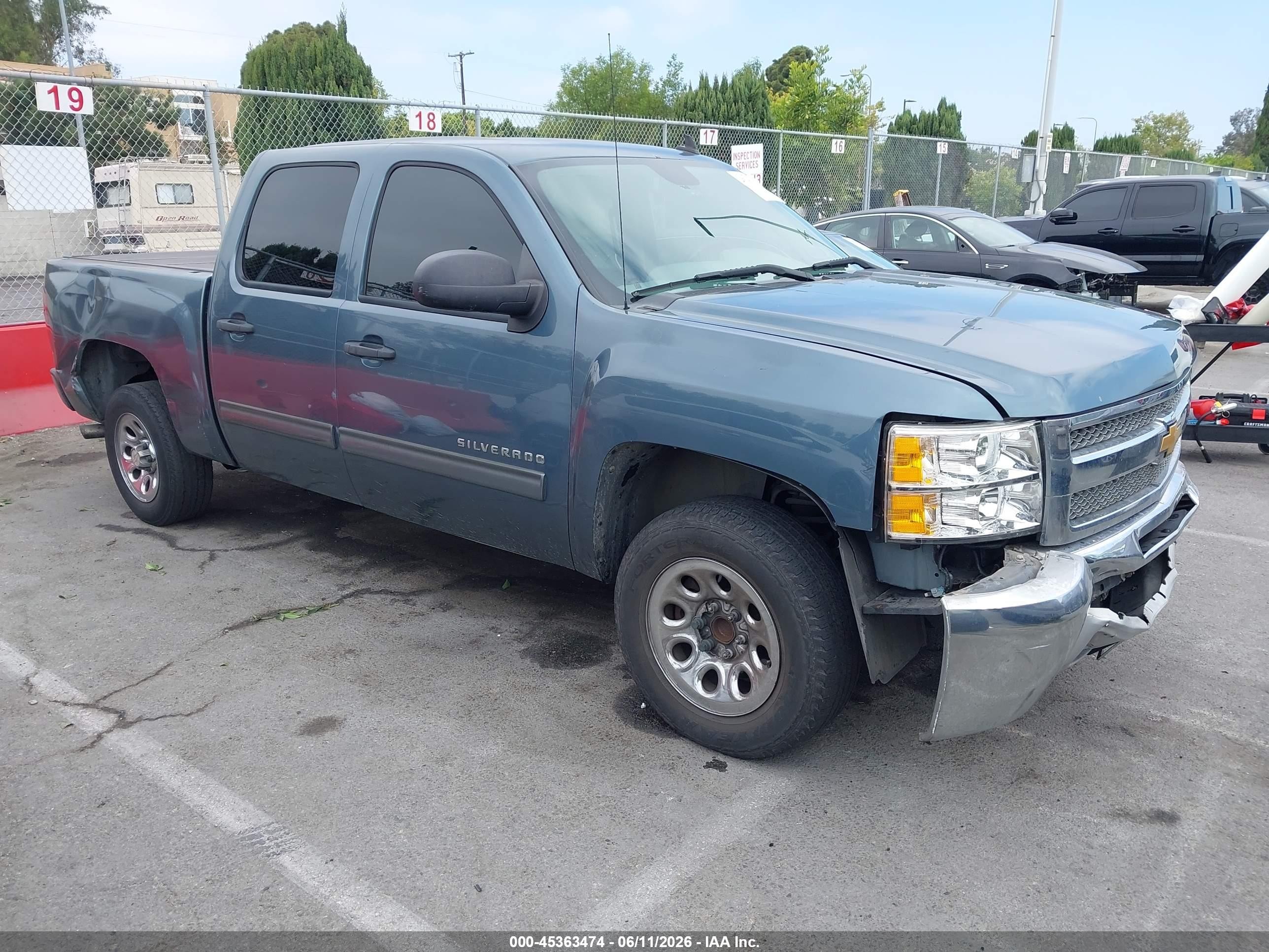 2012 Chevrolet Silverado 1500 Ls Blue vin: 3GCPCREA3CG200348
