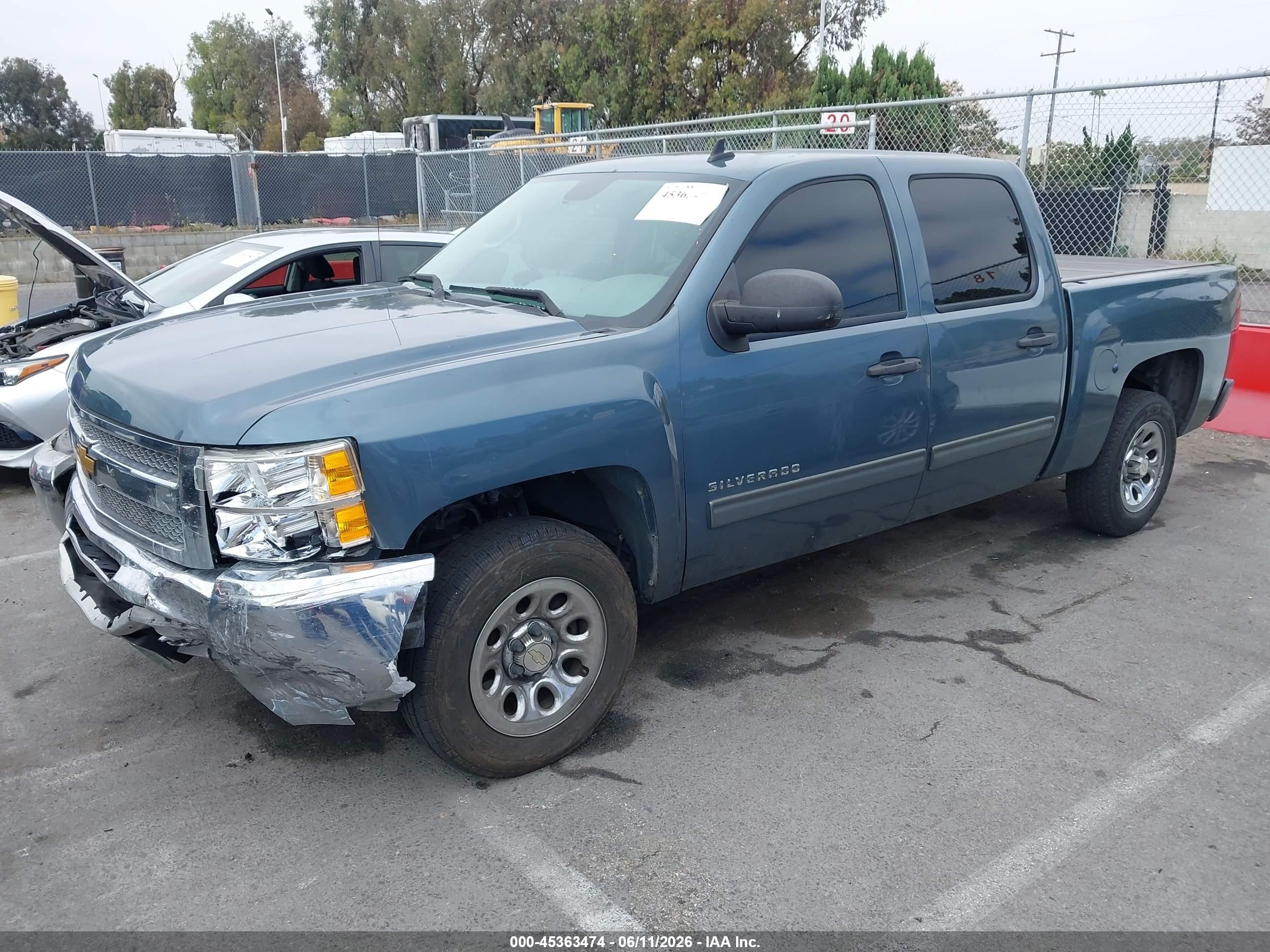 2012 Chevrolet Silverado 1500 Ls Blue vin: 3GCPCREA3CG200348
