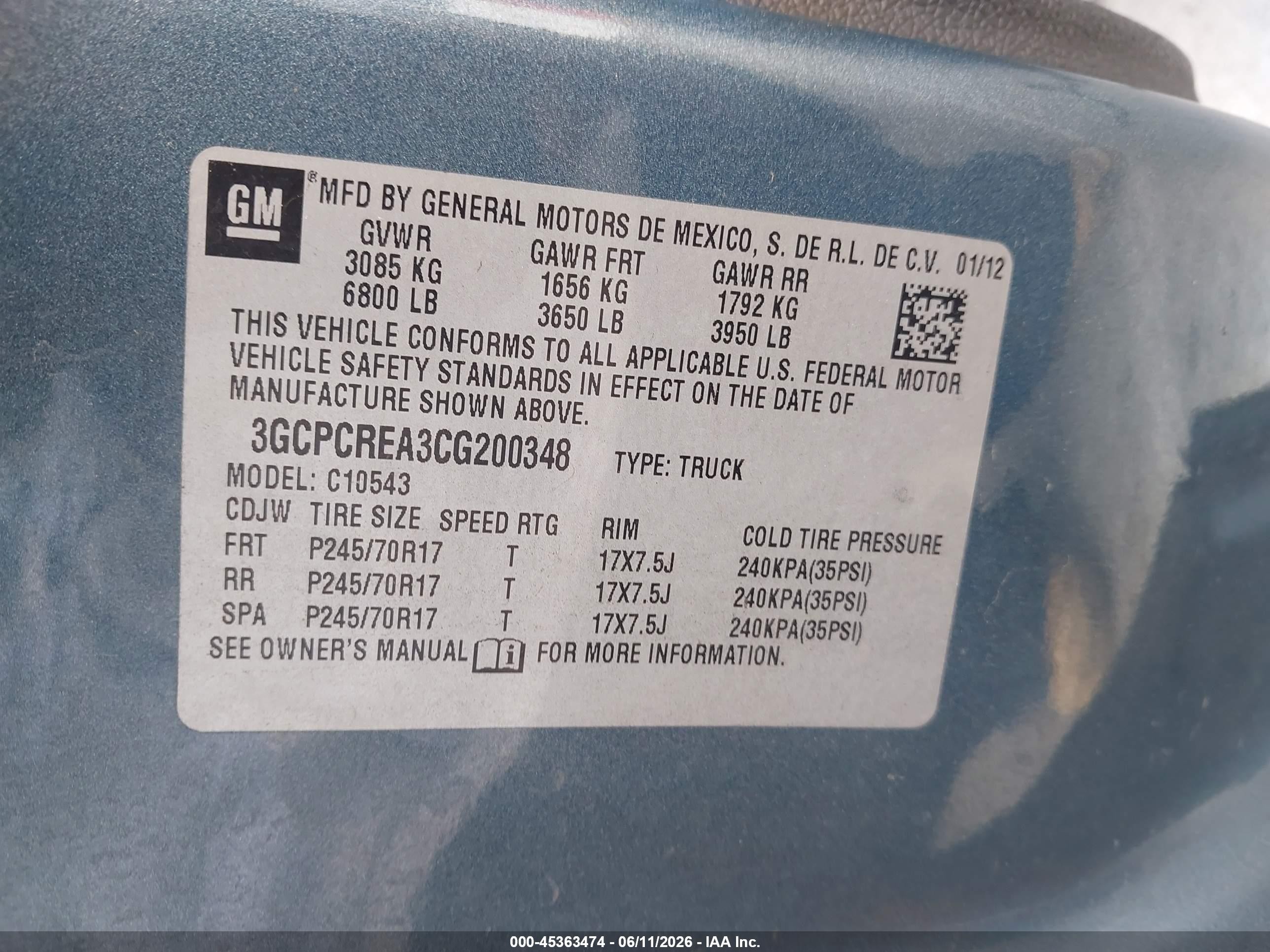 2012 Chevrolet Silverado 1500 Ls Blue vin: 3GCPCREA3CG200348