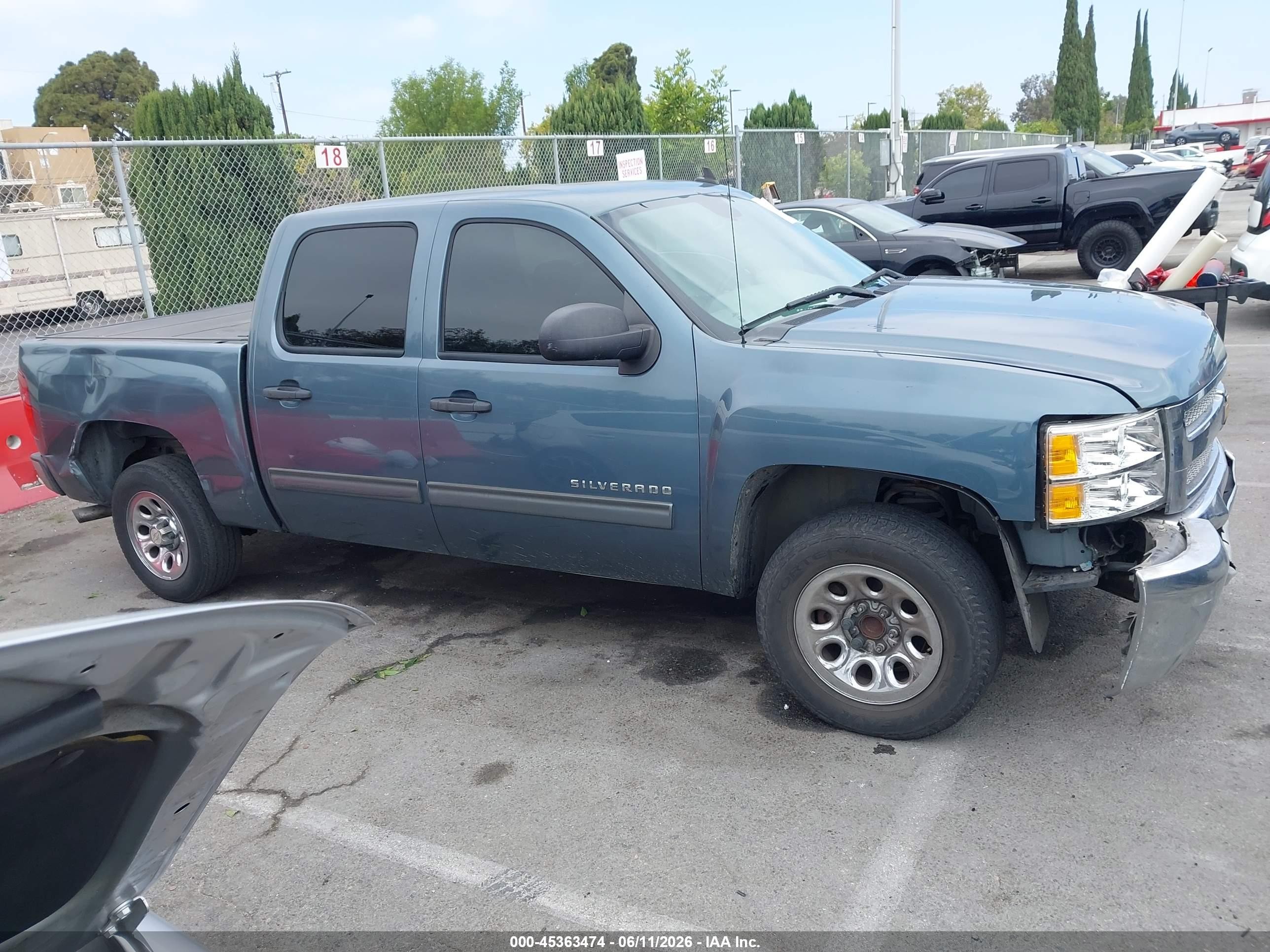 2012 Chevrolet Silverado 1500 Ls Blue vin: 3GCPCREA3CG200348