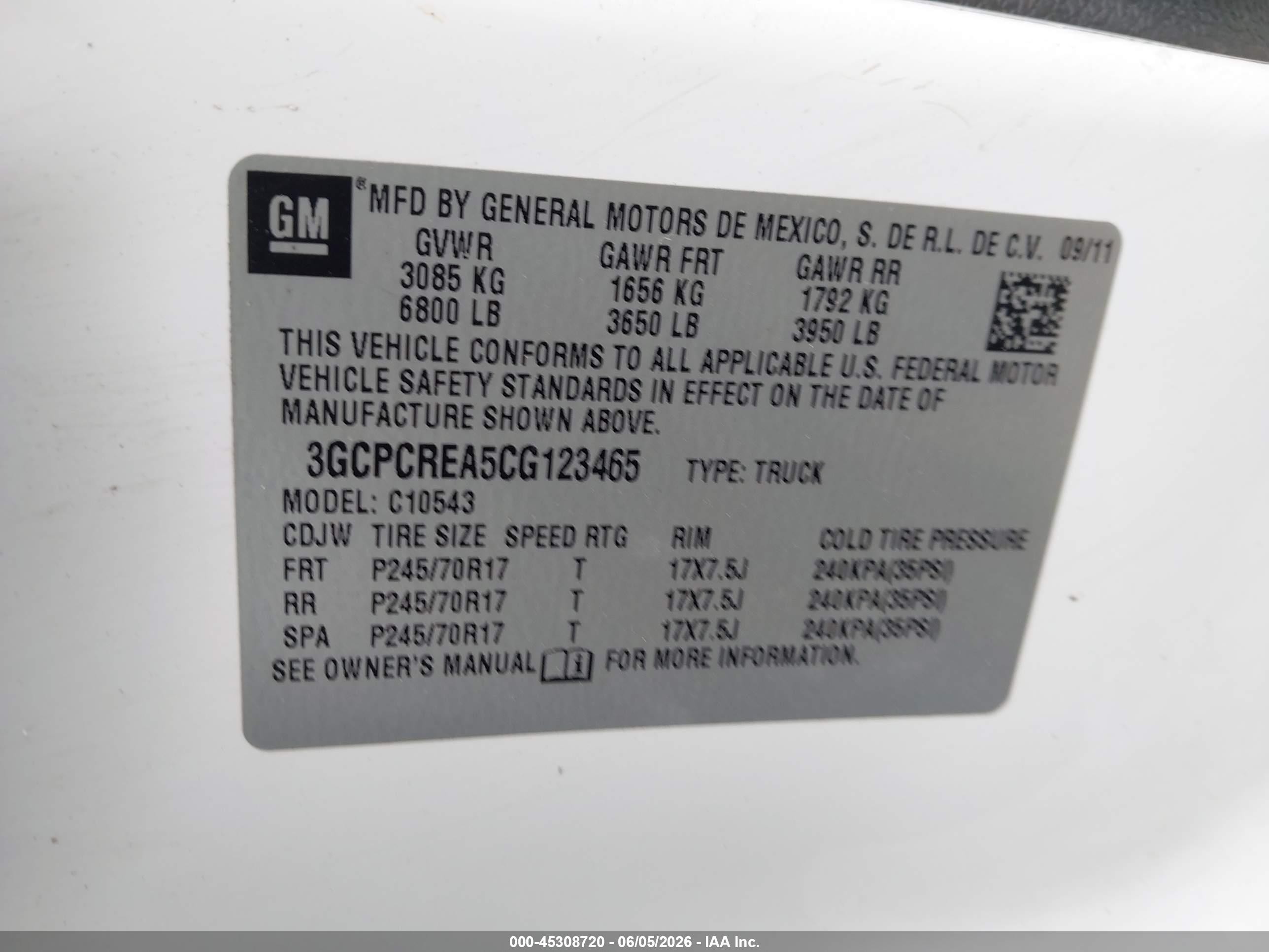 2012 Chevrolet Silverado 1500 Ls White vin: 3GCPCREA5CG123465