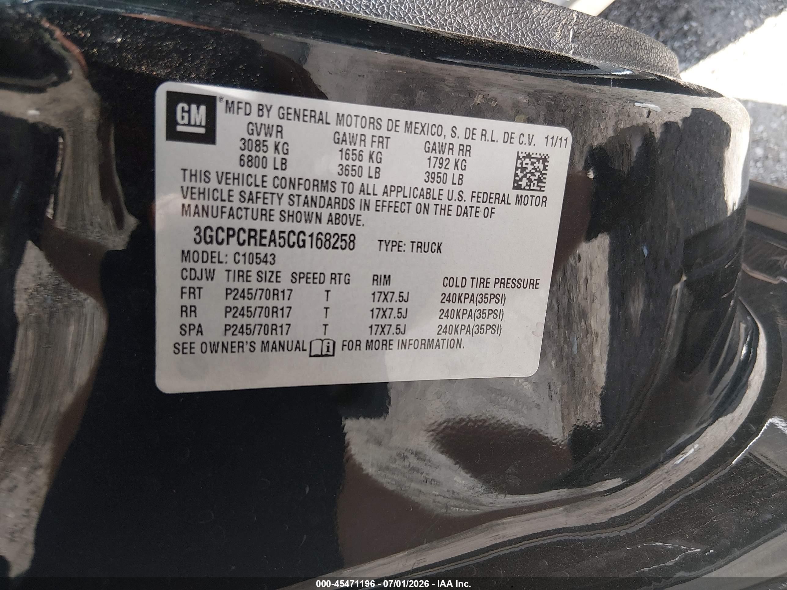 2012 Chevrolet Silverado 1500 Ls Black vin: 3GCPCREA5CG168258